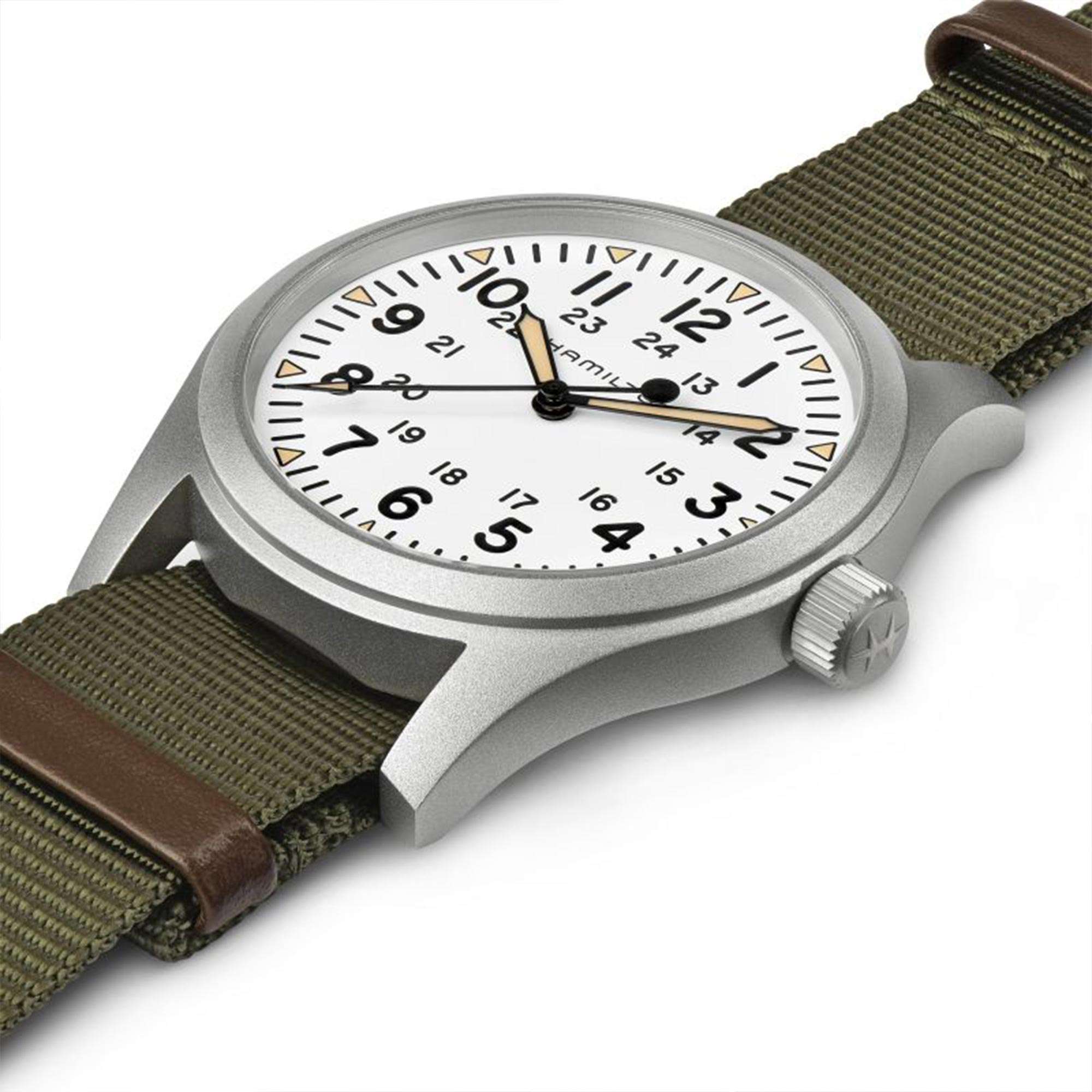 Hamilton Khaki Field Mechanical White Dial NATO Strap Men's Watch H69529913