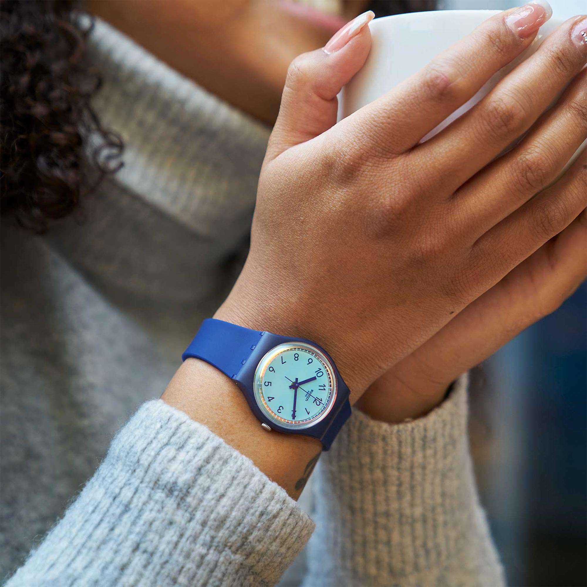 Swatch SwatchPAY! CIELPAY! Quartz Blue Dial Blue Silicone Strap Unisex Watch SVHN102-5300
