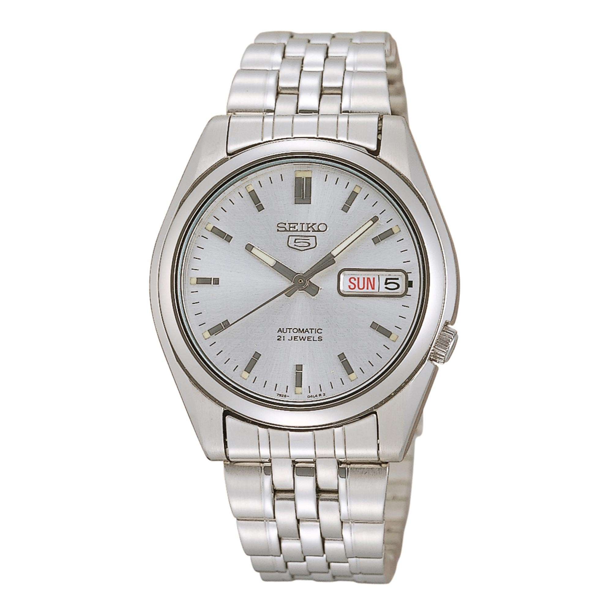 Seiko 5 Automatic Silver Dial Stainless Steel Men's Watch SNK355K1