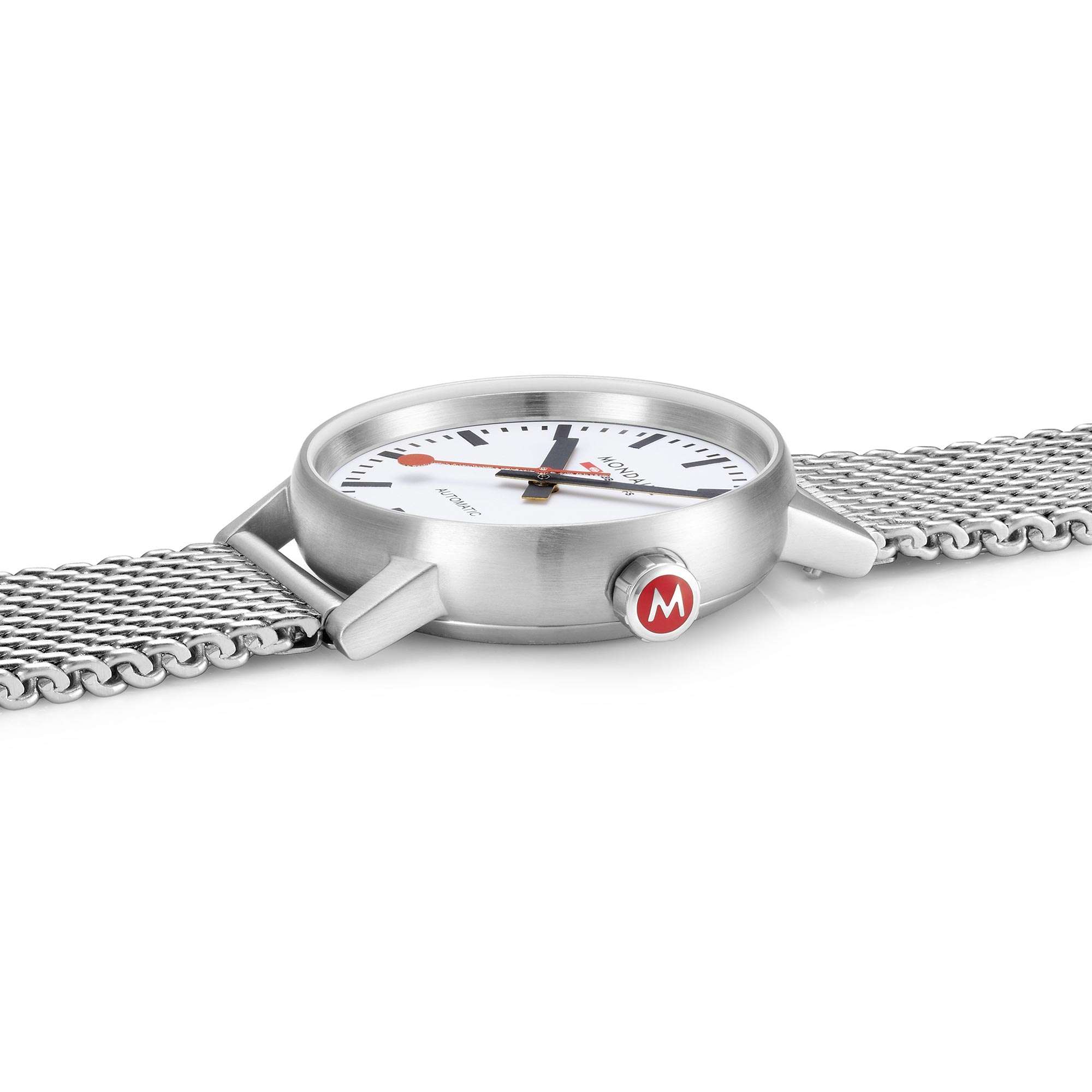 Mondaine Evo2 Automatic White Dial Stainless Steel Bracelet Ladies Watch MSE.35610.SM