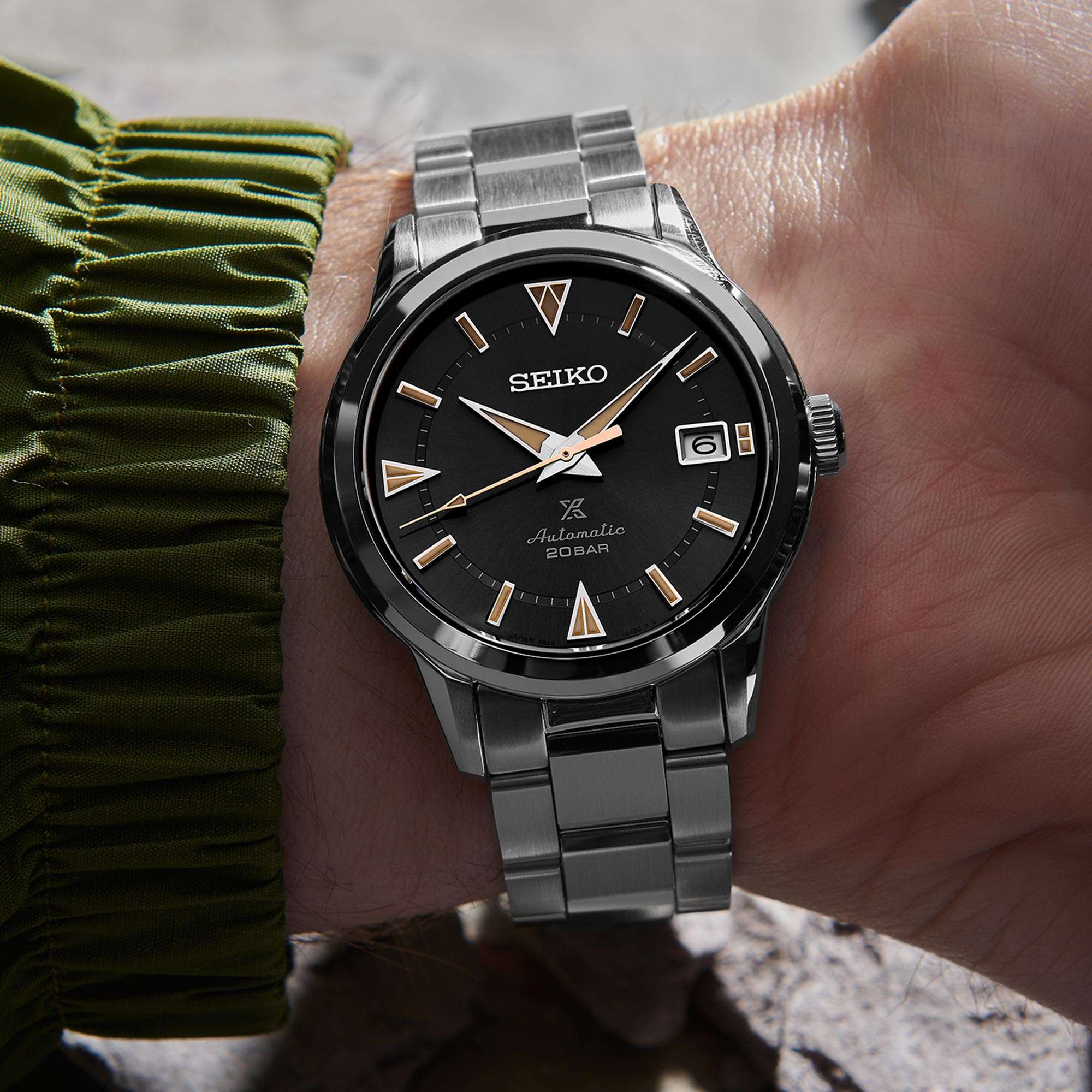 Seiko Prospex 1959 Alpinist Automatic Black Dial Stainless Steel Bracelet Men's Watch SPB243J1