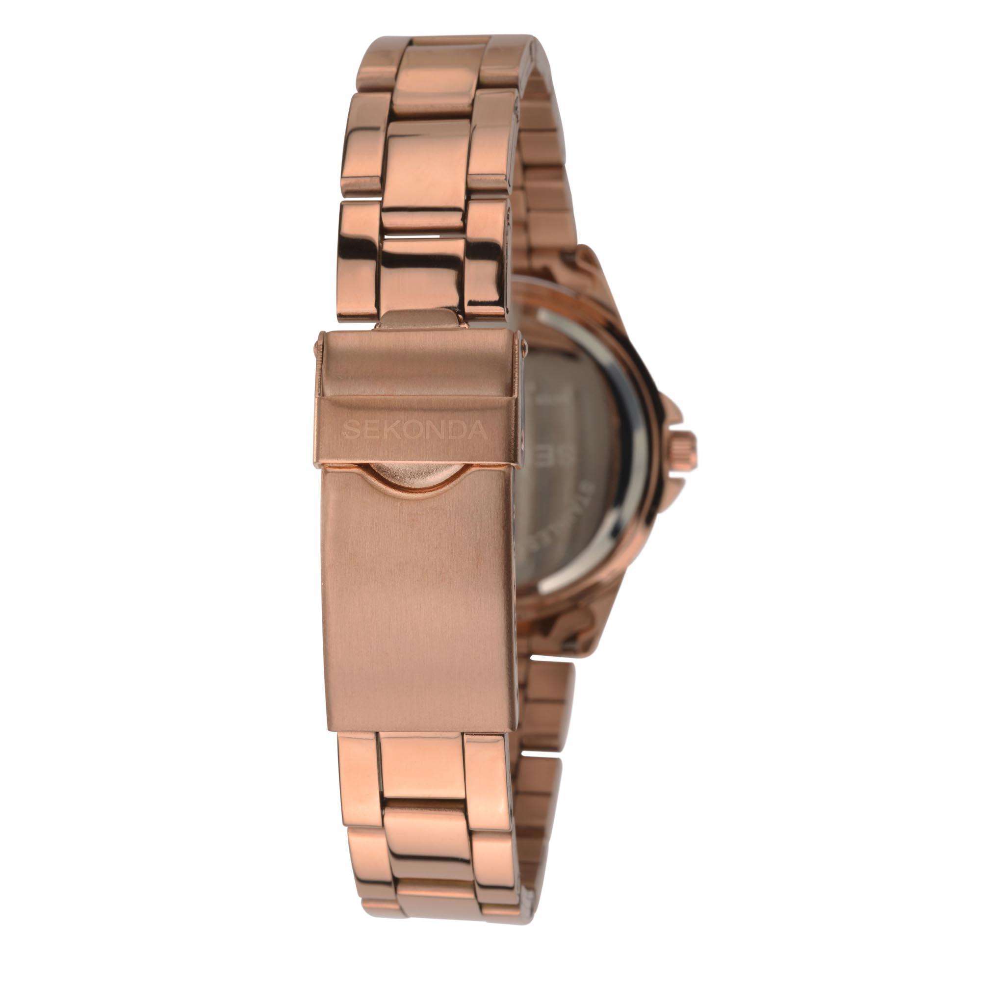 Sekonda Quartz Mother of Pearl Dial Gold PVD Stainless Steel Bracelet Ladies Watch 2397