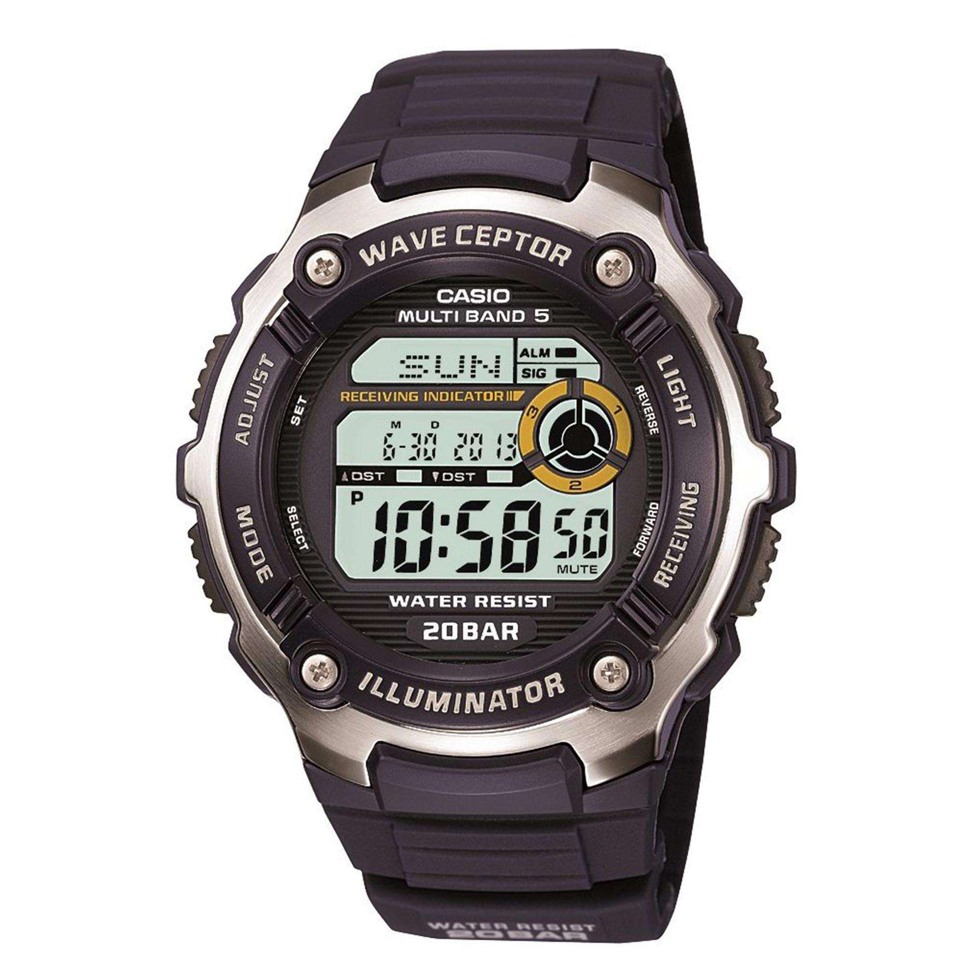 Casio WaveCeptor Quartz Digital Resin Strap Men's Watch WV-M200-2AER