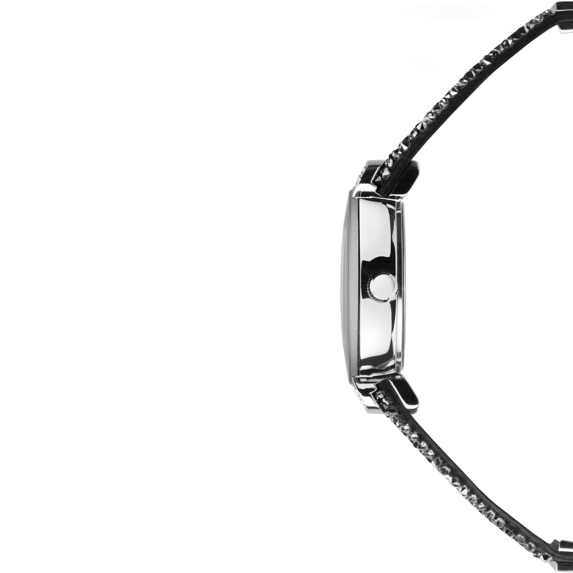 Seksy Rocks Quartz Grey Dial Silver Brass Bracelet Ladies Watch 2718