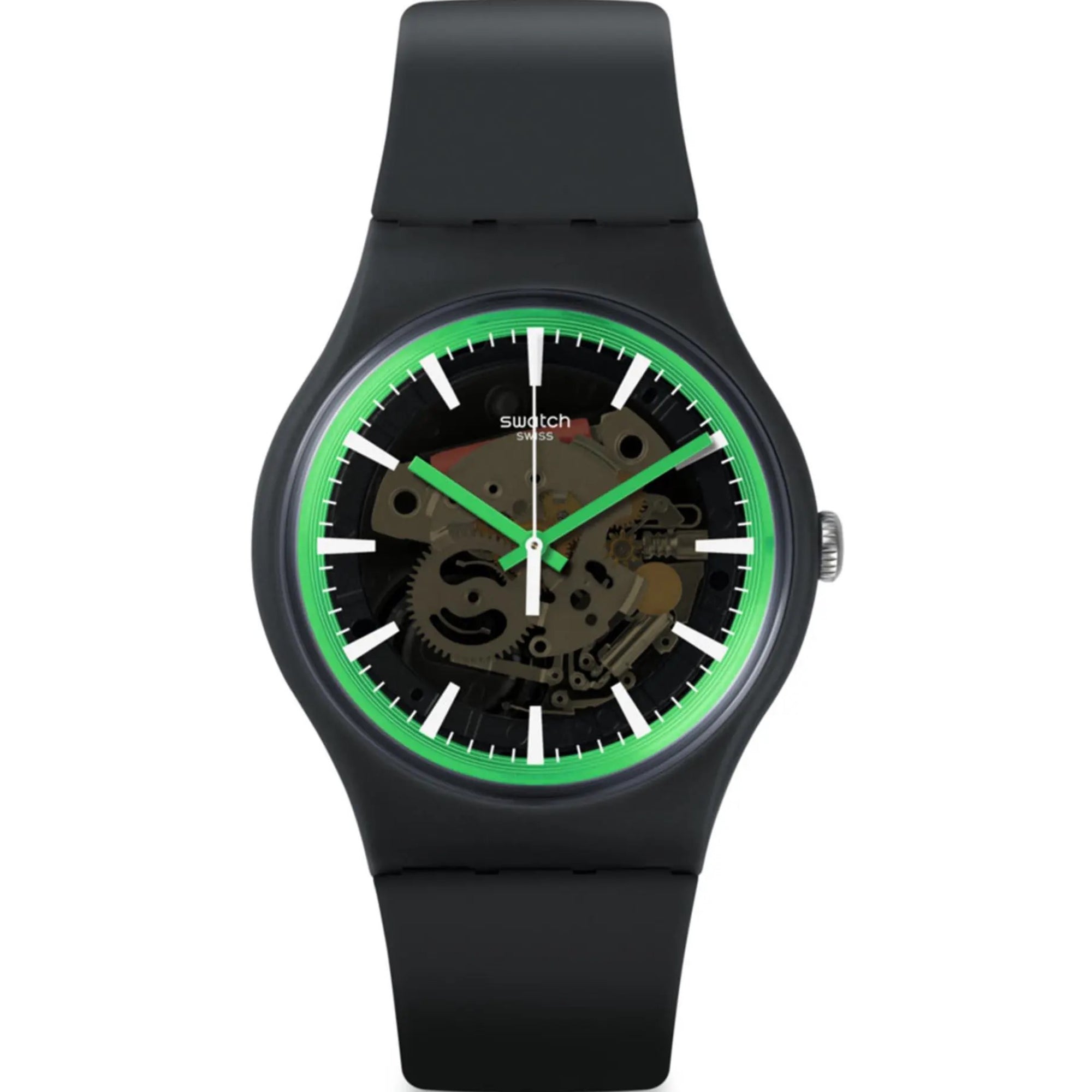 Swatch New Gent Quartz Grey Dial Grey Silicone Strap Unisex Watch SVIM100-5300