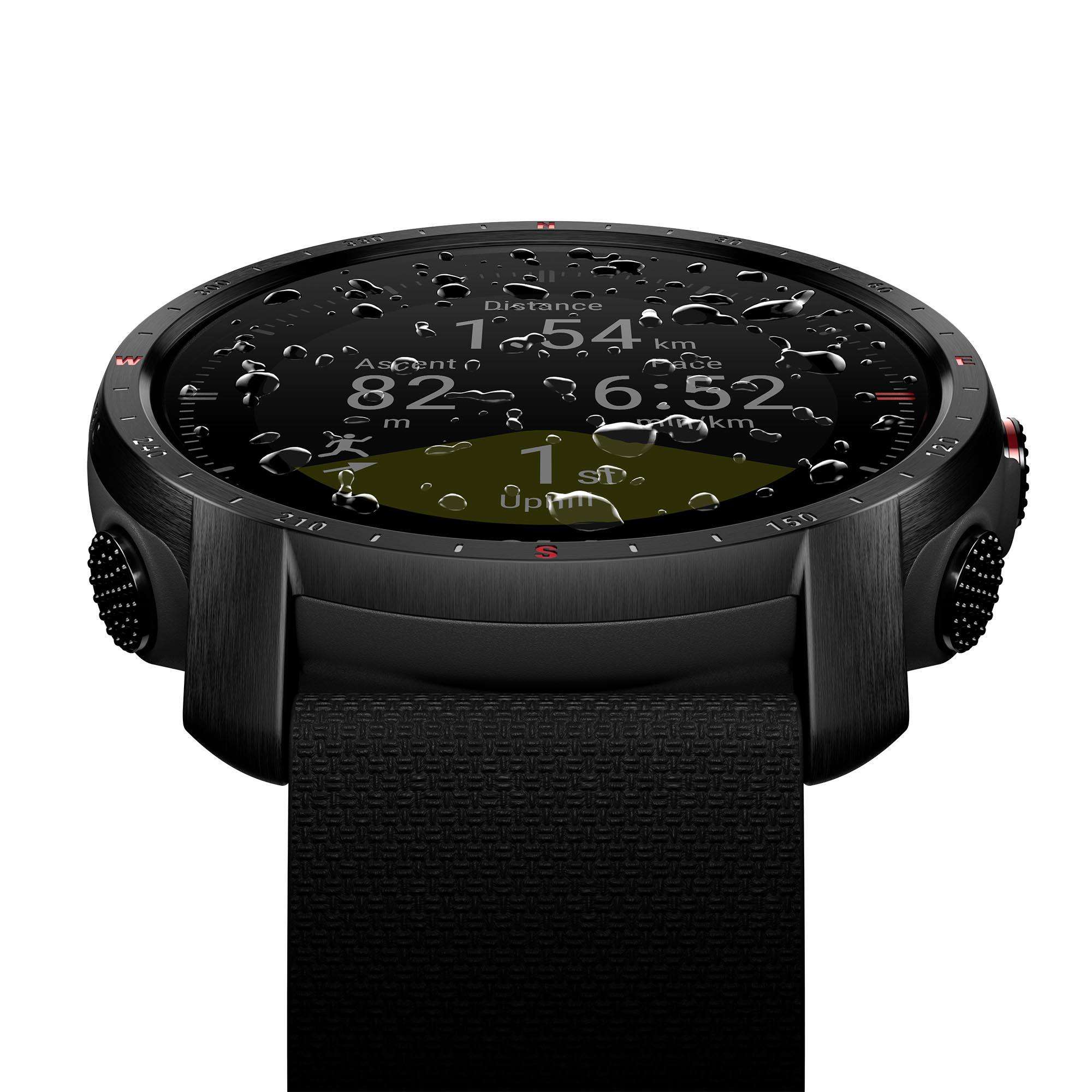 Polar Grit X Pro Black DLC Quartz Black Dial Black Synthetic Rubber Strap Unisex Watch 90085773