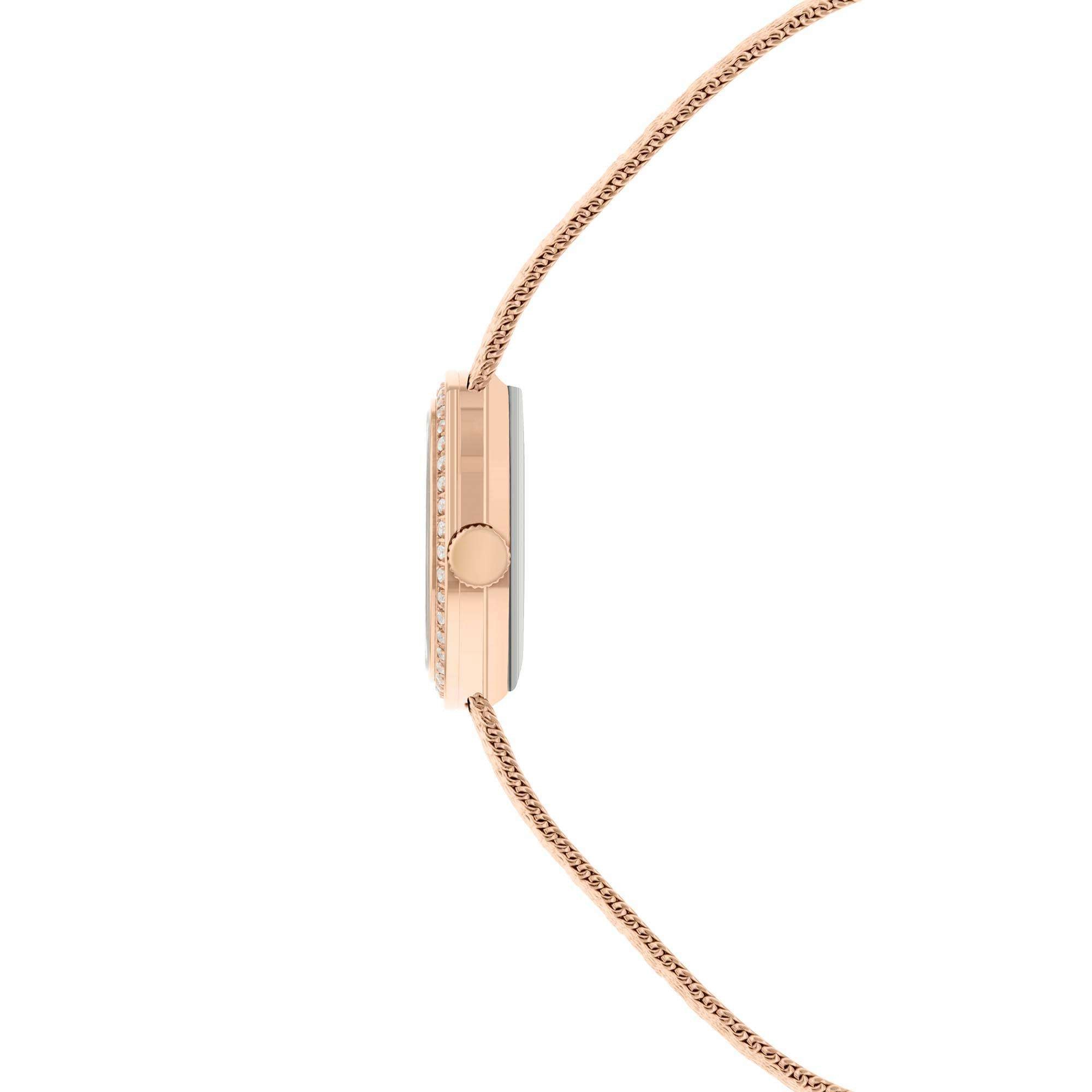 Radley Quartz Pink Dial Gold Milanese Brass Bracelet Ladies Watch RY4570