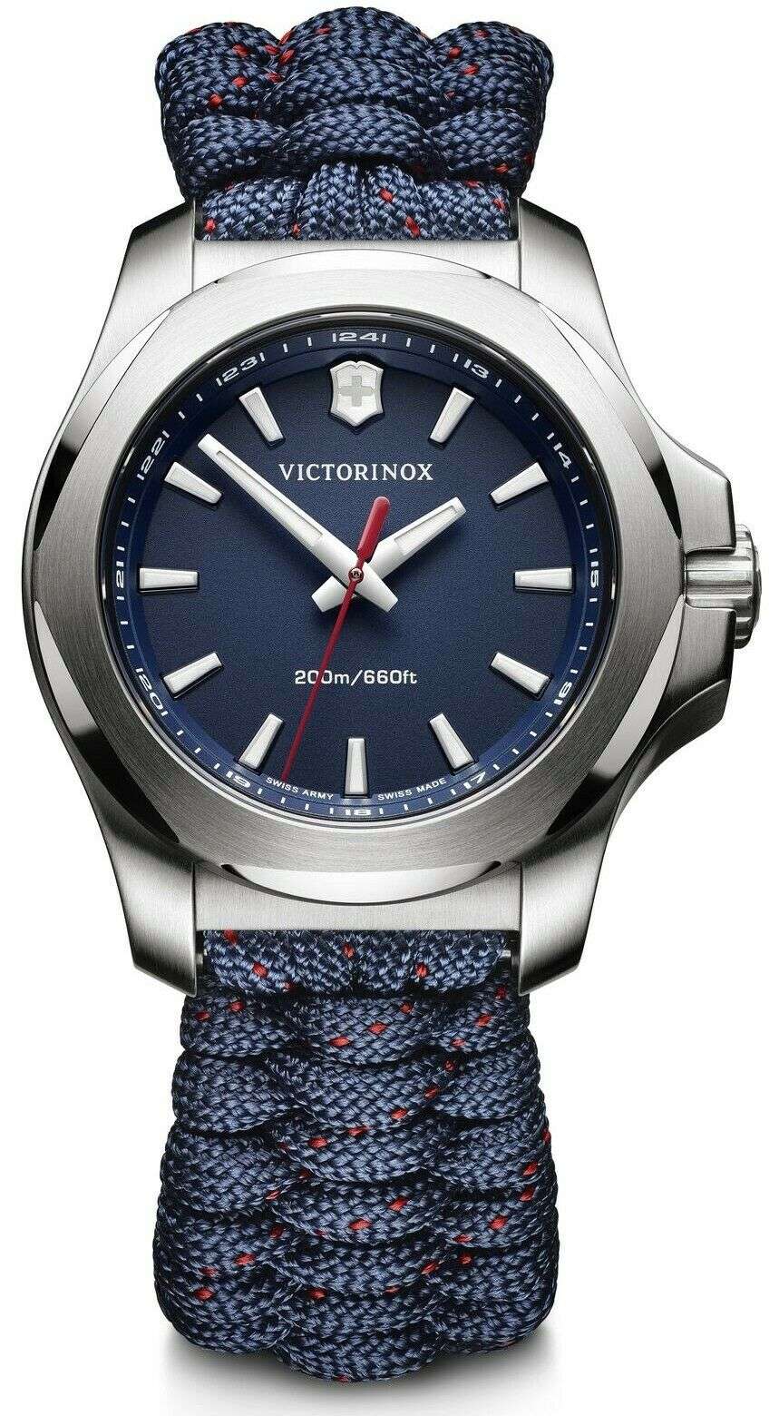 Victorinox I.N.O.X V Blue Paracord Silver Stainless Steel Quartz