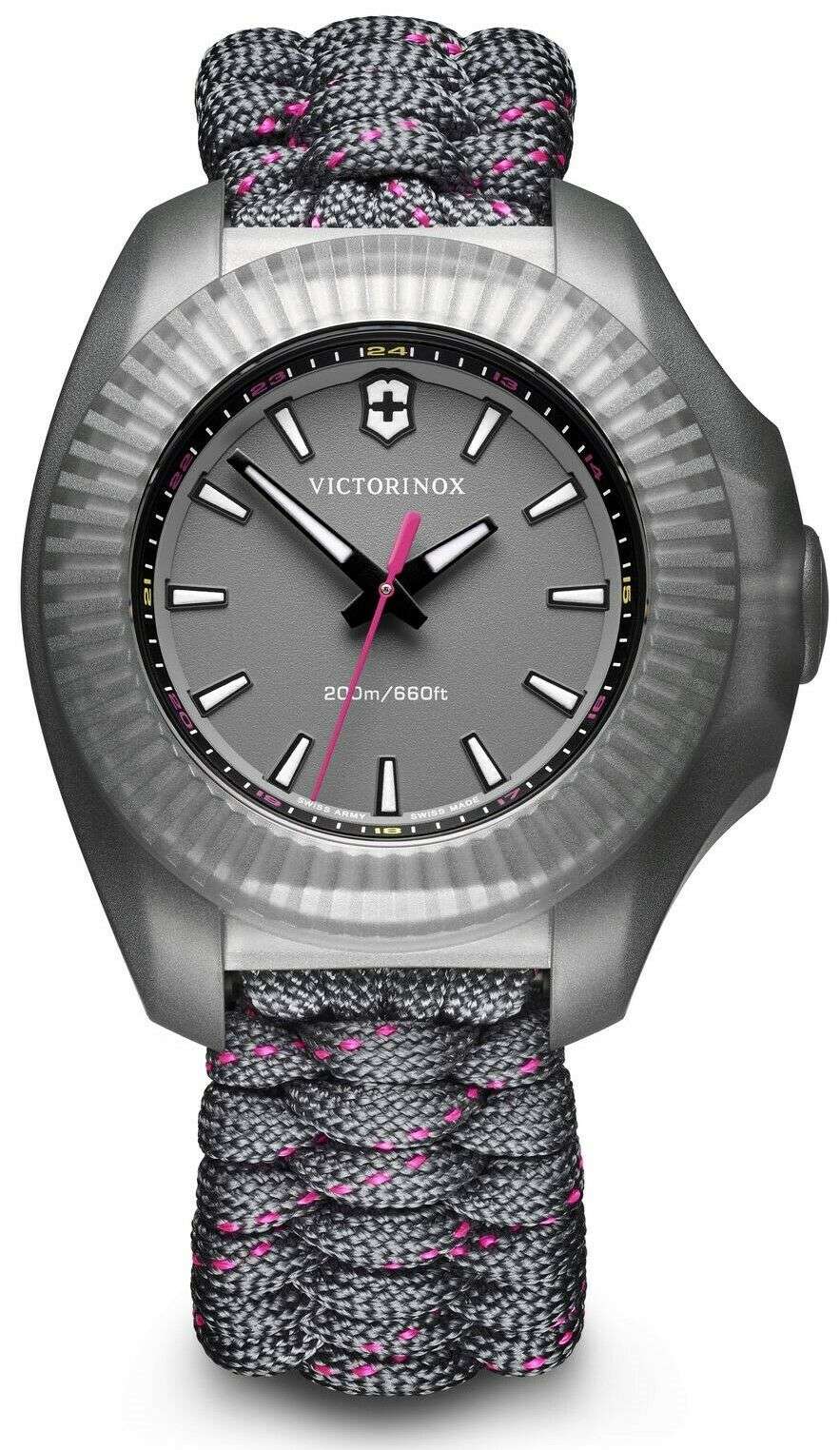 のん Victorinox I.N.O.X V Grey Paracord Silver Stainless Steel Quartz