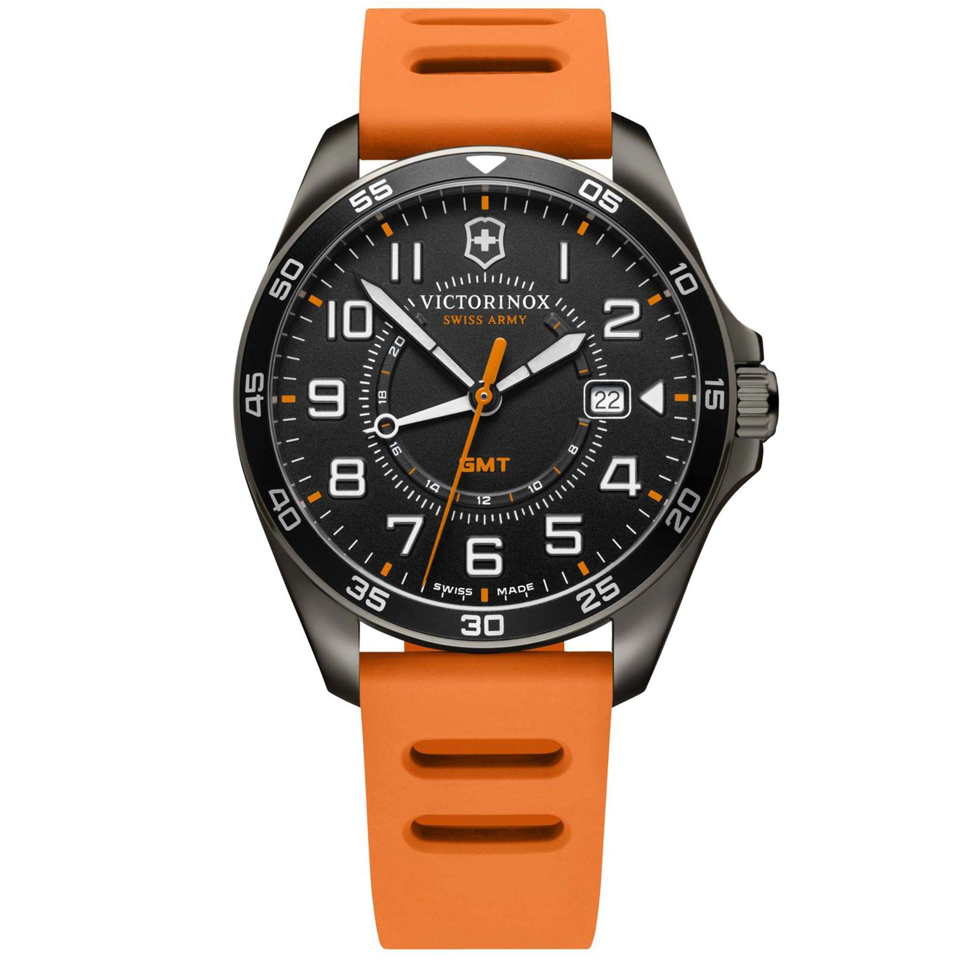 Victorinox Field Force 42mm Black Dial Rubber Mens Quartz Watch 241897