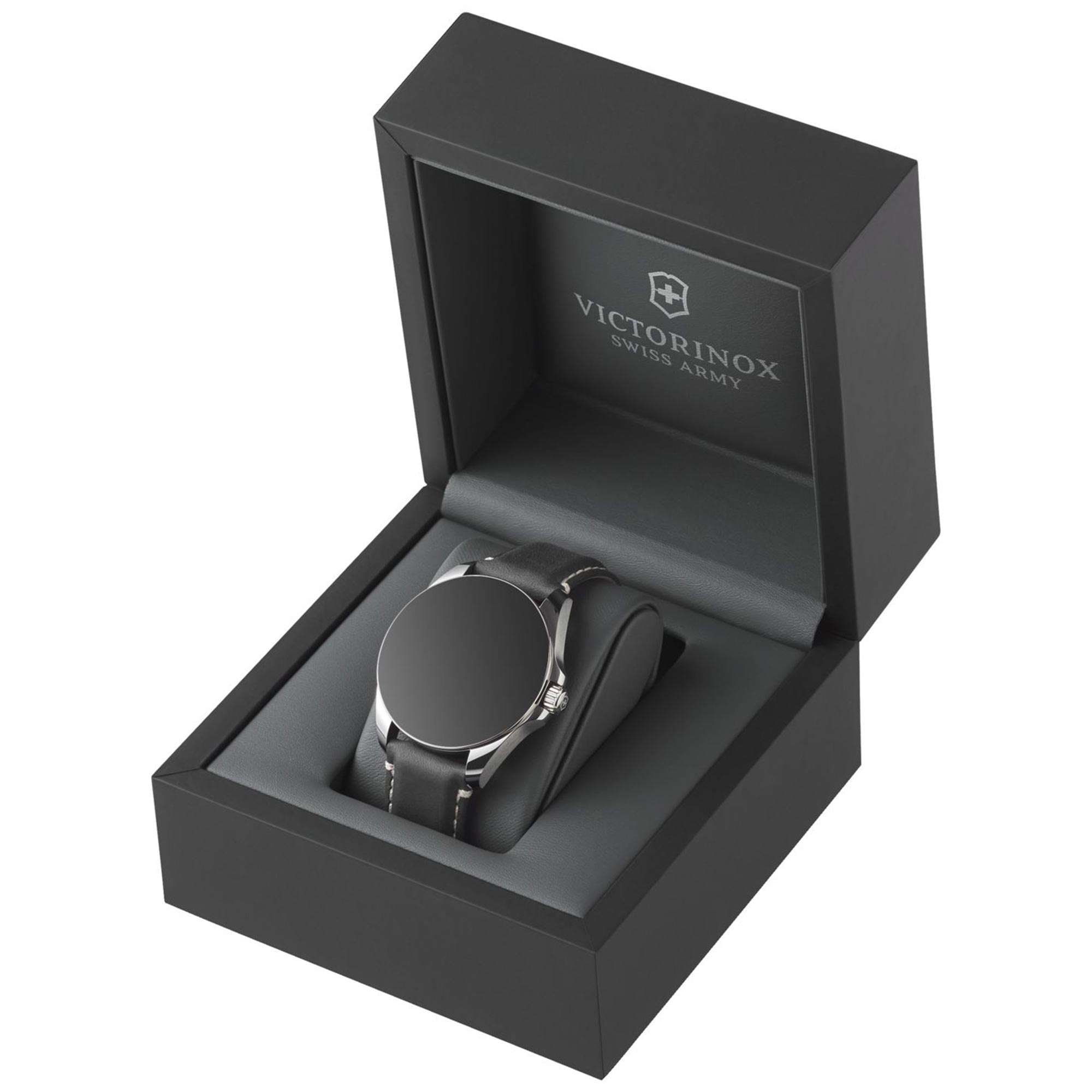 Victorinox Swiss Army Fieldforce Black Dial Black Leather Strap Men's Watch 241846