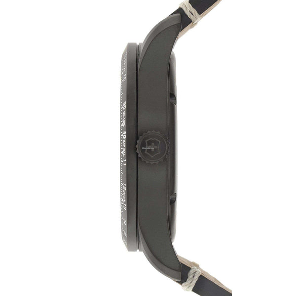 Victorinox Swiss Army Airboss Mechanical Black Dial Brown Leather Strap Men's Watch 241821