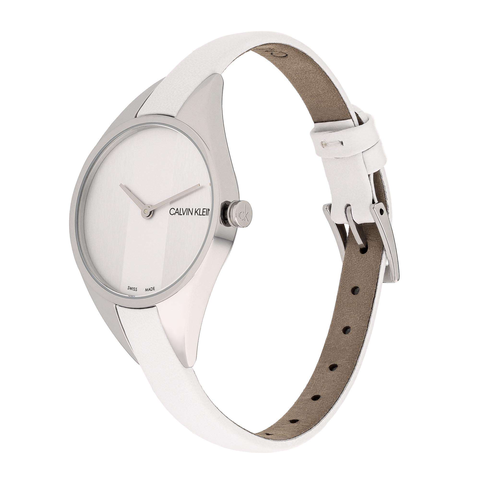 Calvin Klein Wavy Quartz Silver Dial Stainless Steel Bracelet Ladies Watch K8P231L6