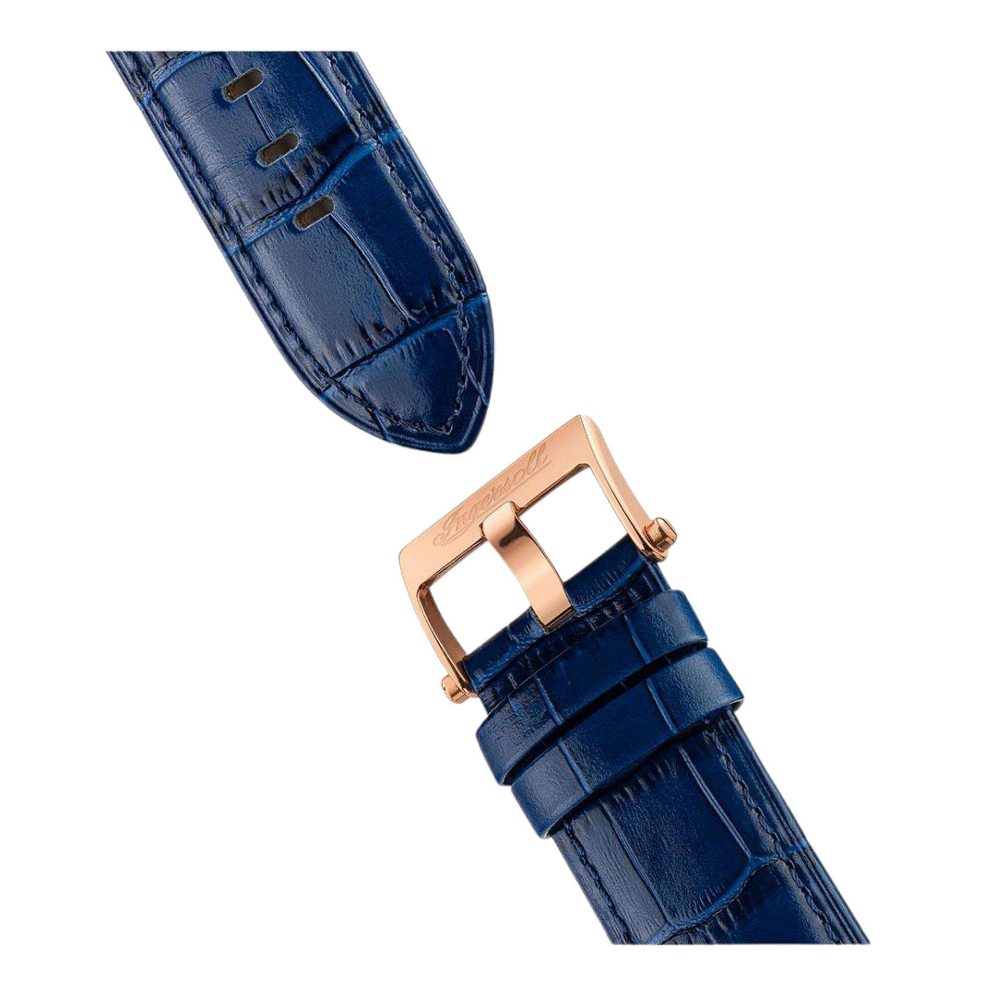 Ingersoll The Regent Automatic Blue Dial Blue Leather Strap Men's Watch I00301B