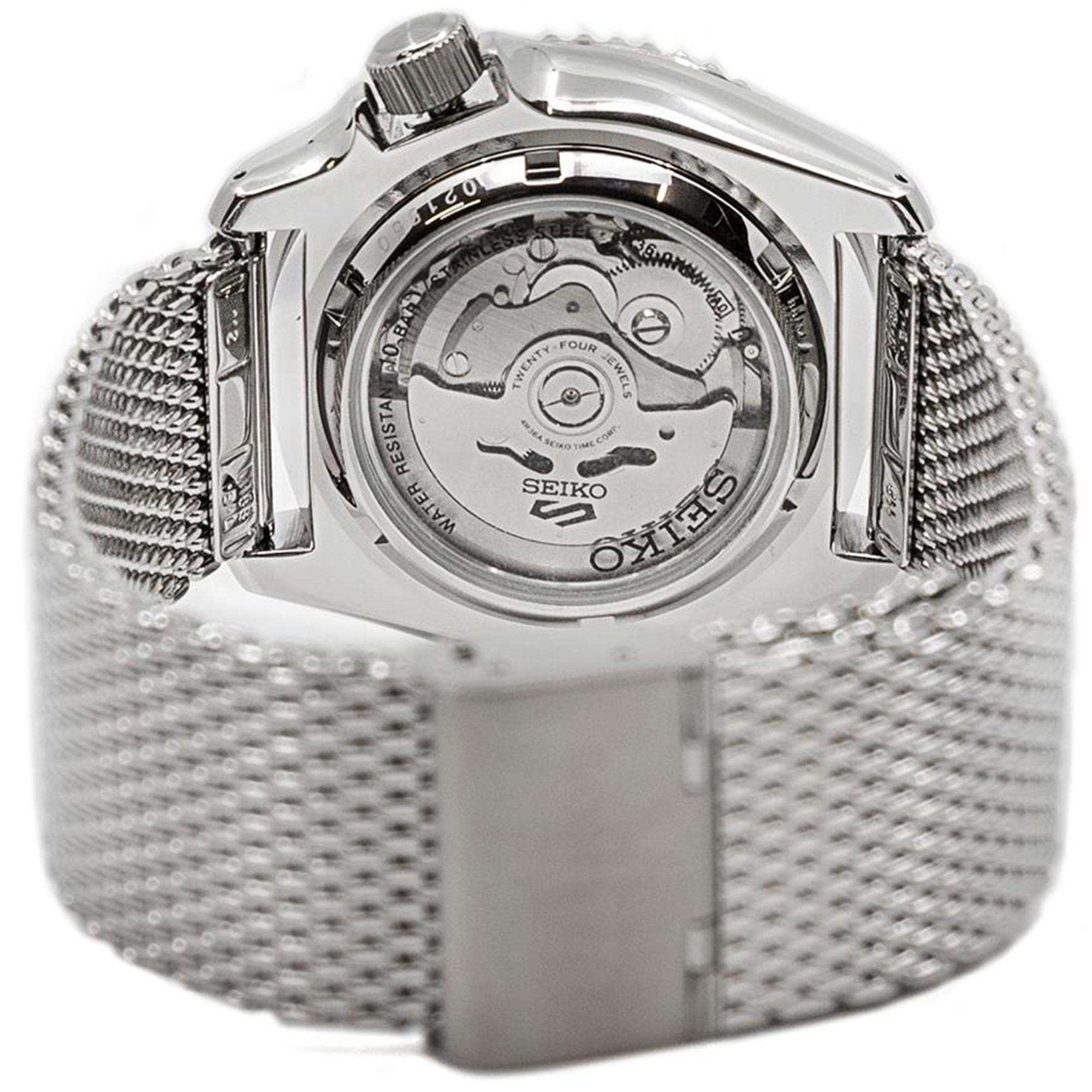 Seiko 5 Sports Automatic Cream Dial Milanese Bracelet Men's Watch SRPD67K1