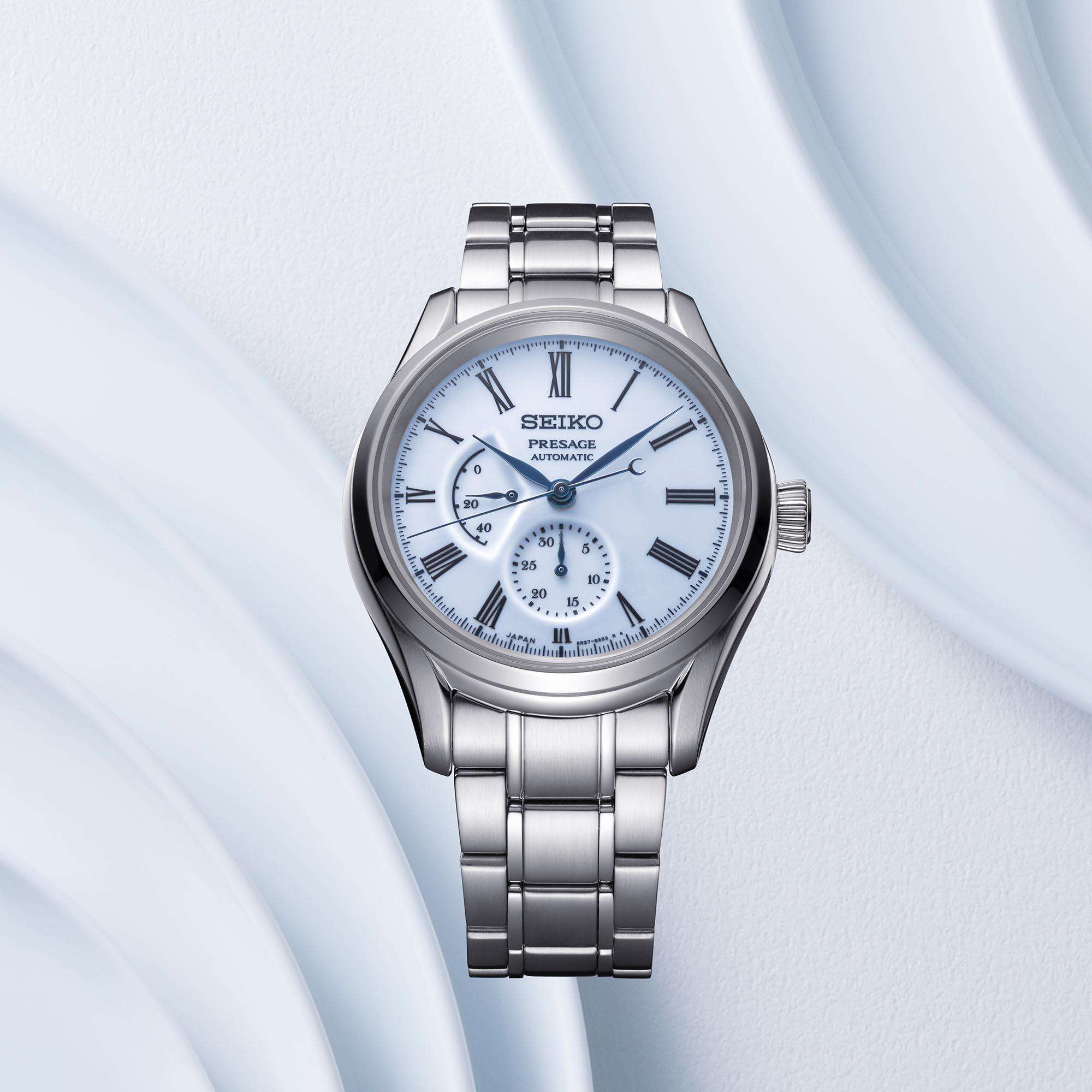 Seiko Presage Arita Porcelain Limited Edition Automatic Blue Dial Steel Bracelet Men's Watch SPB267J1