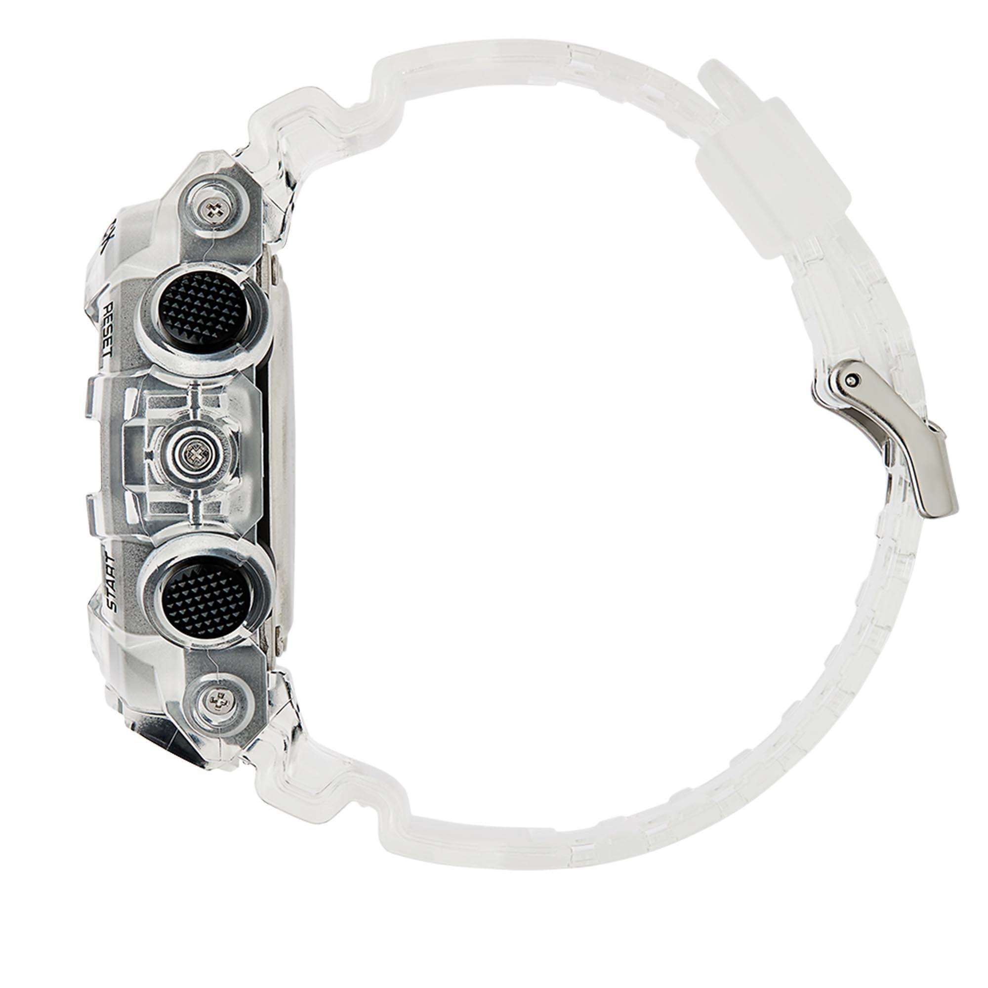 Casio G-Shock Quartz Black Dial Transparent Resin Strap Mens Watch GA-700SKE-7AER