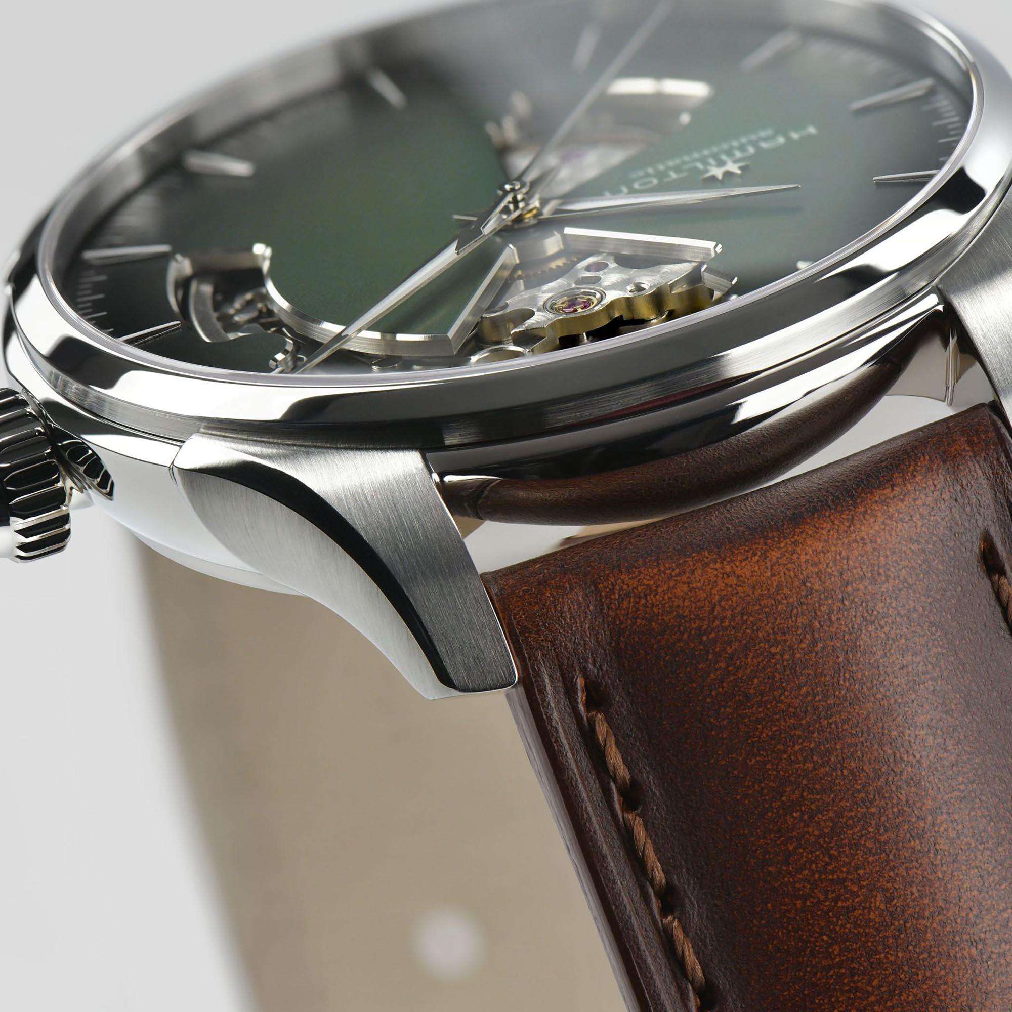Hamilton Jazzmaster 40mm Open Heart Smoked Green Dial Watch H32675560