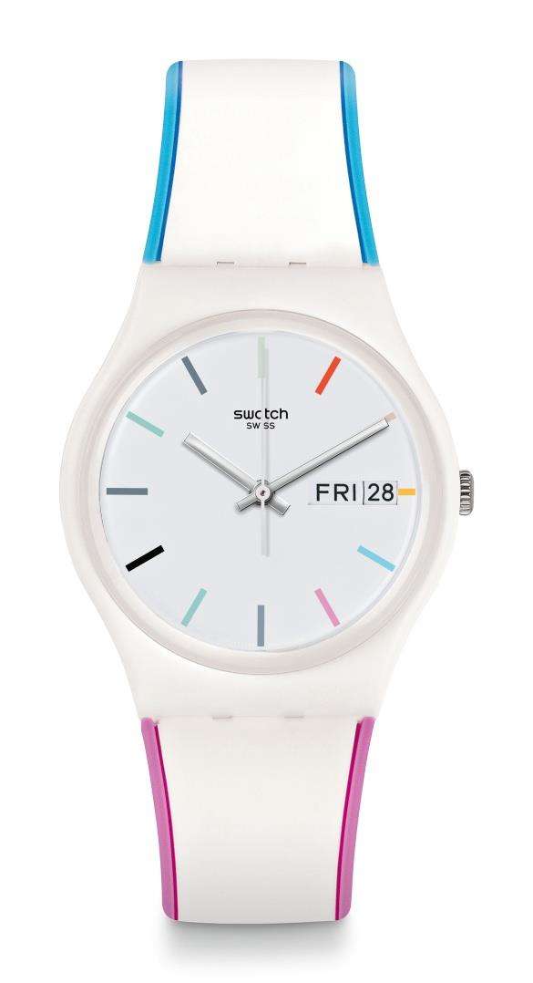 Edgyline Plastic Case Dial Silicone Strap Watch GW708