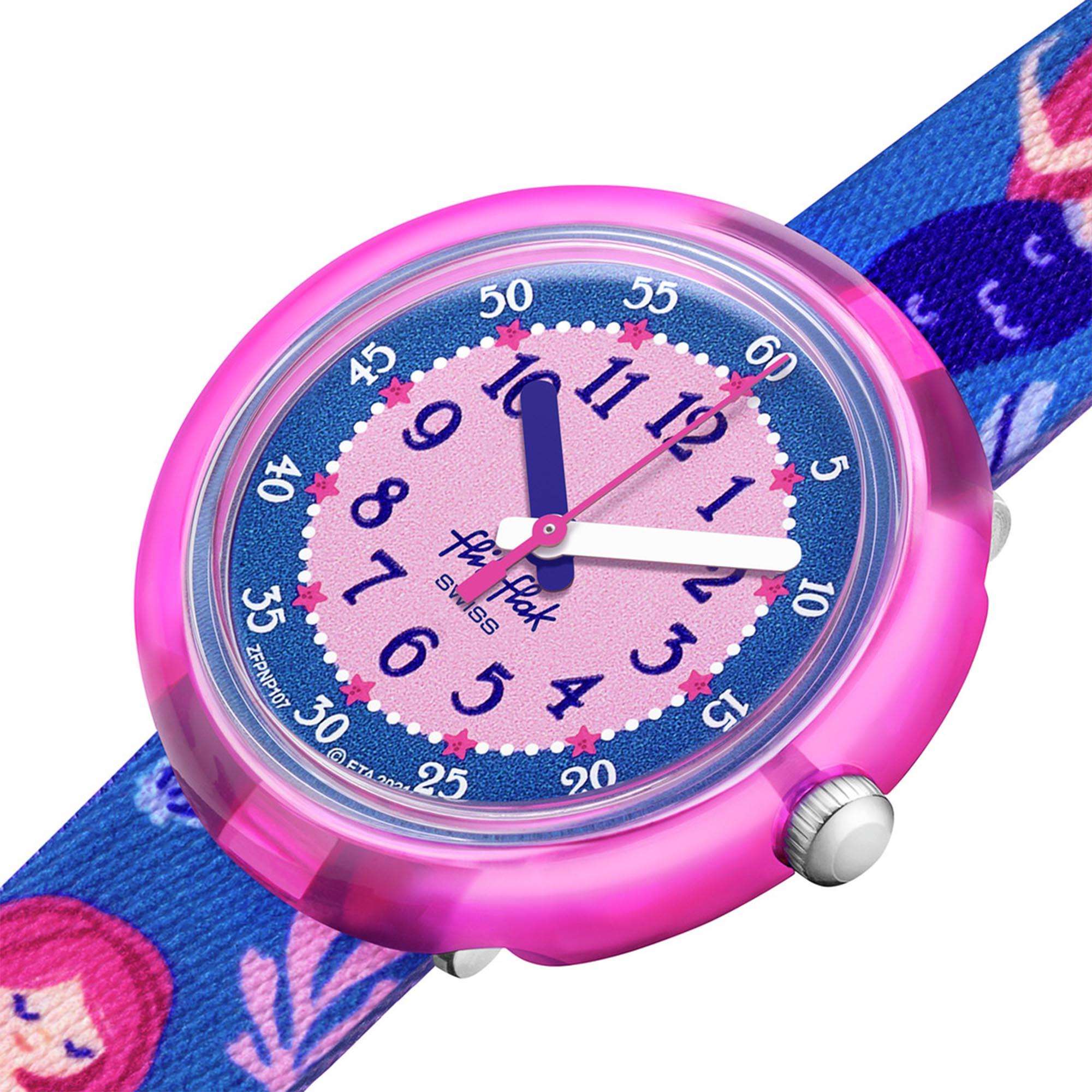 Flik Flak Quartz Purple Strap Kids Watch FPNP107