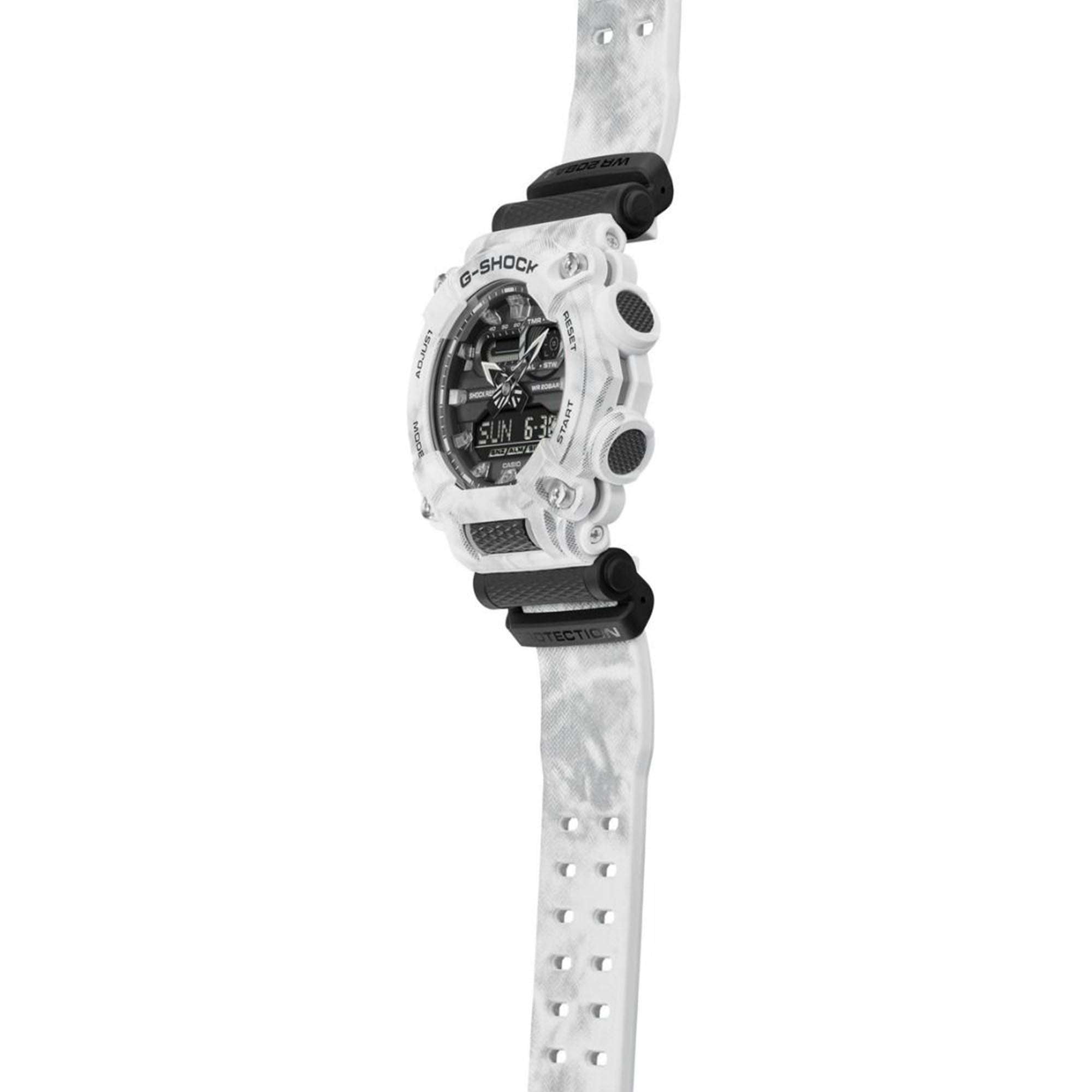 Casio G-Shock Snow Camo Series Quartz Black Dial Grey Resin Strap Mens Watch GA-900GC-7AER