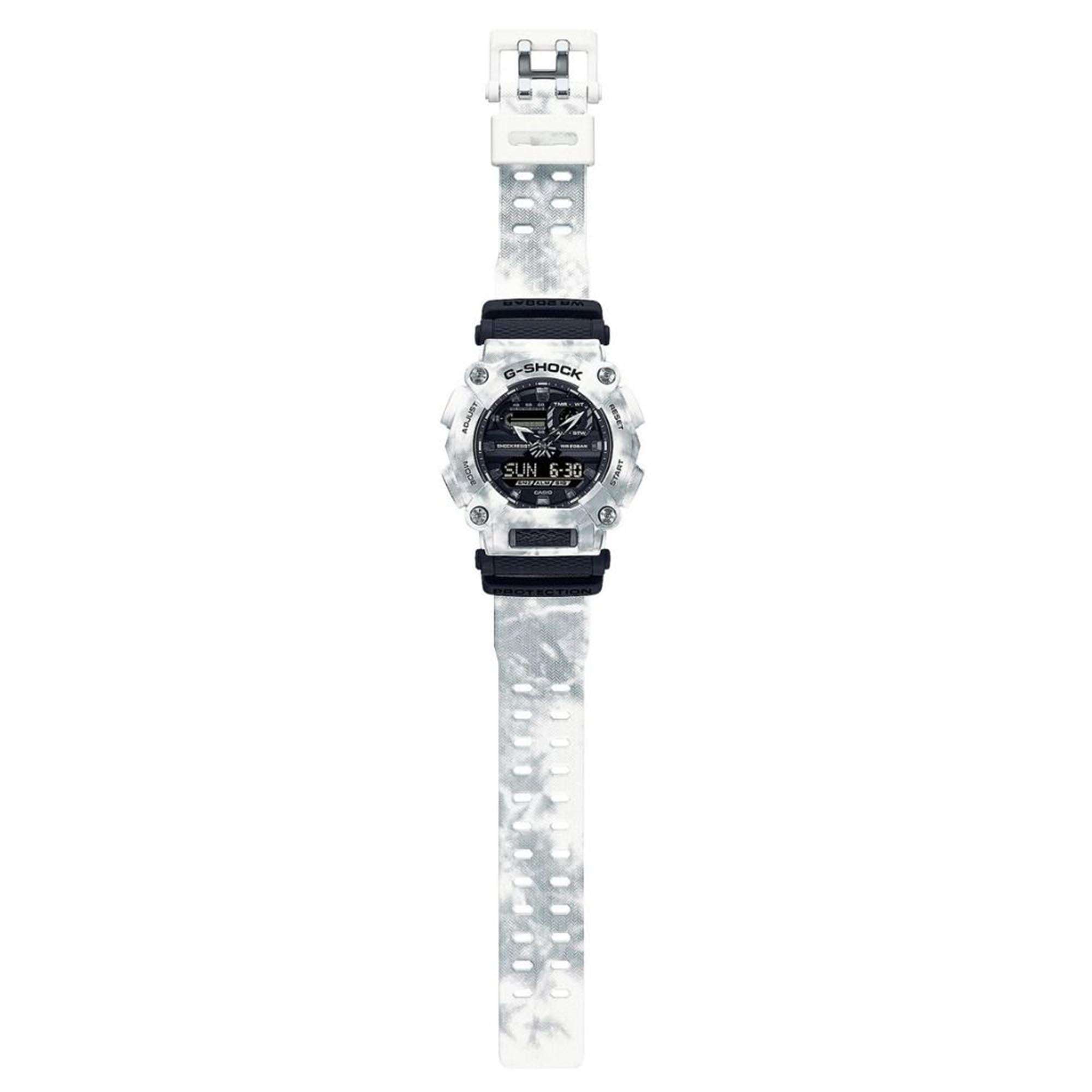 Casio G-Shock Snow Camo Series Quartz Black Dial Grey Resin Strap Mens Watch GA-900GC-7AER