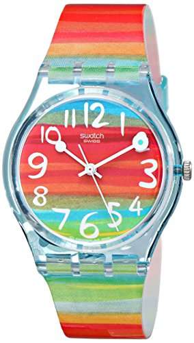 Swatch Colour the Sky Rainbow Stripe Ladies Watch GS124