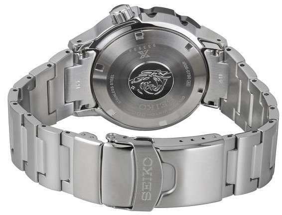 Seiko Prospex Monster Bold Bezel Diver Silver Stainless Steel Blue Dial Automatic Men's Watch SRPD25K1