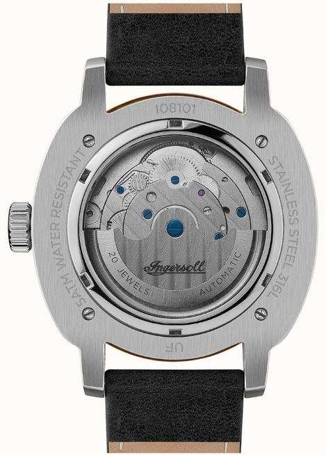Ingersoll The Director Automatic White Dial Black Leather Strap Men's Watch I08101