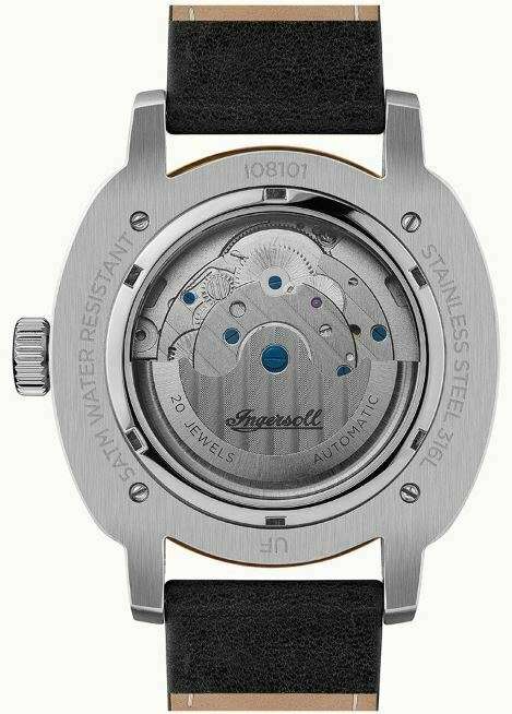 Ingersoll The Director Automatic White Dial Black Leather Strap Men's Watch I08101