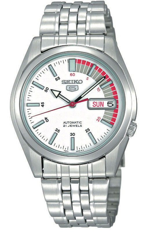 Seiko 5 Automatic White Dial Stainless Steel Men’s Watch SNK369K1