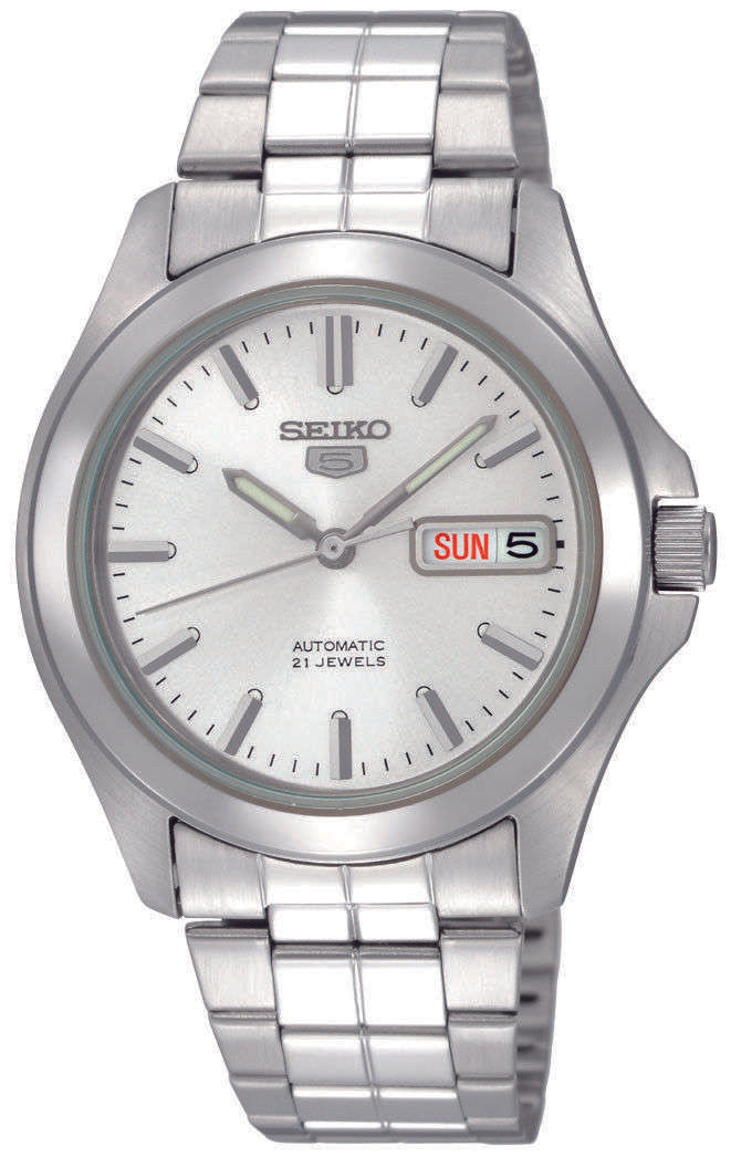 Seiko 5 Automatic White Dial Stainless Steel Men's Watch SNKK87K1