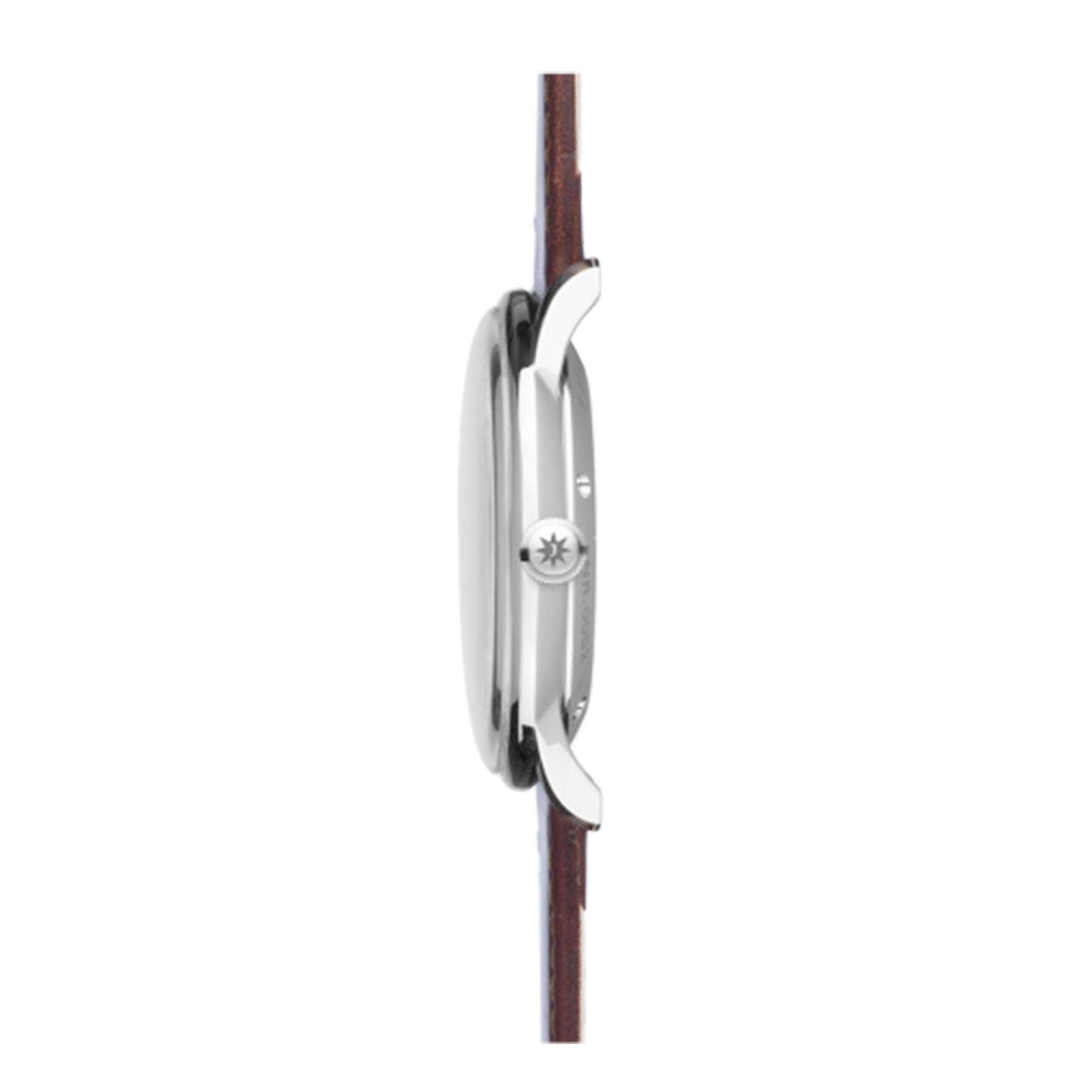 Junghans Meister Classic Automatic Silver Dial Brown Leather Strap Mens Watch 027/4310.00