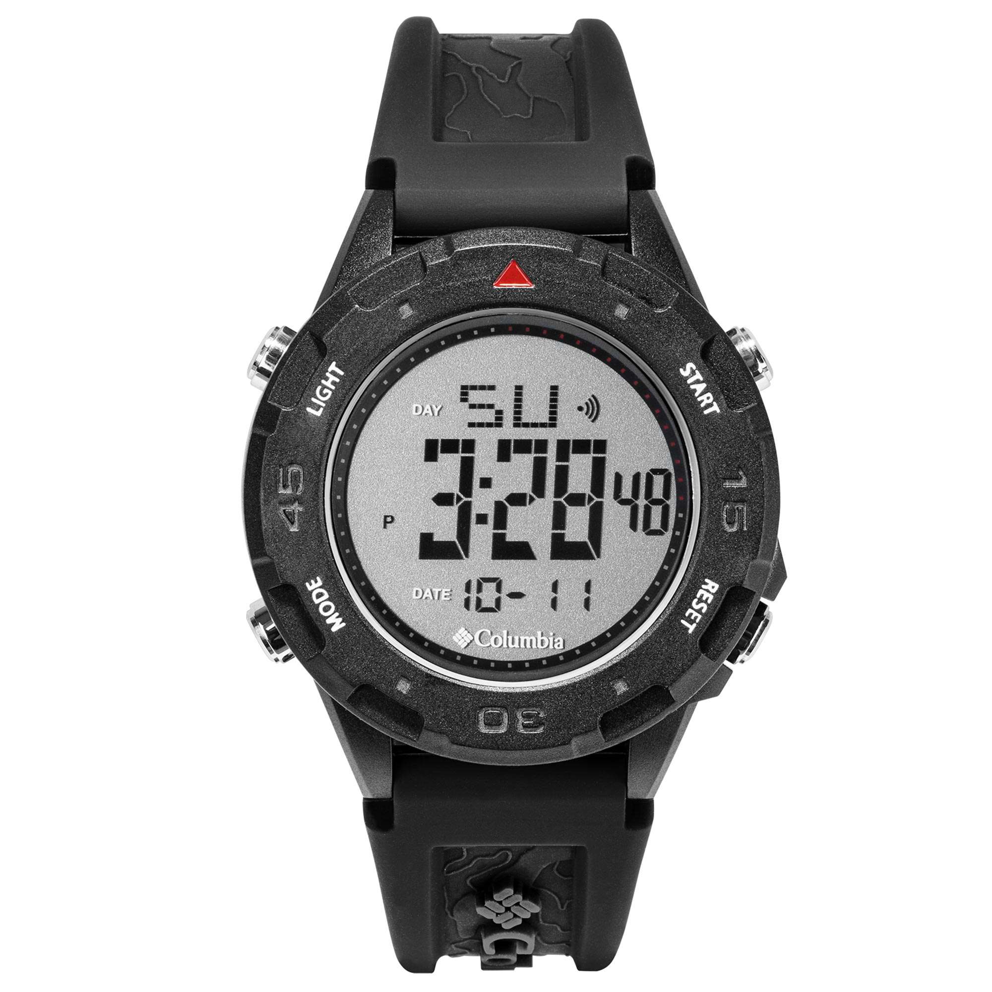 Columbia Exclusive Trailhead Quartz Digital Dial Black Rubber Strap Watch CSS13-007
