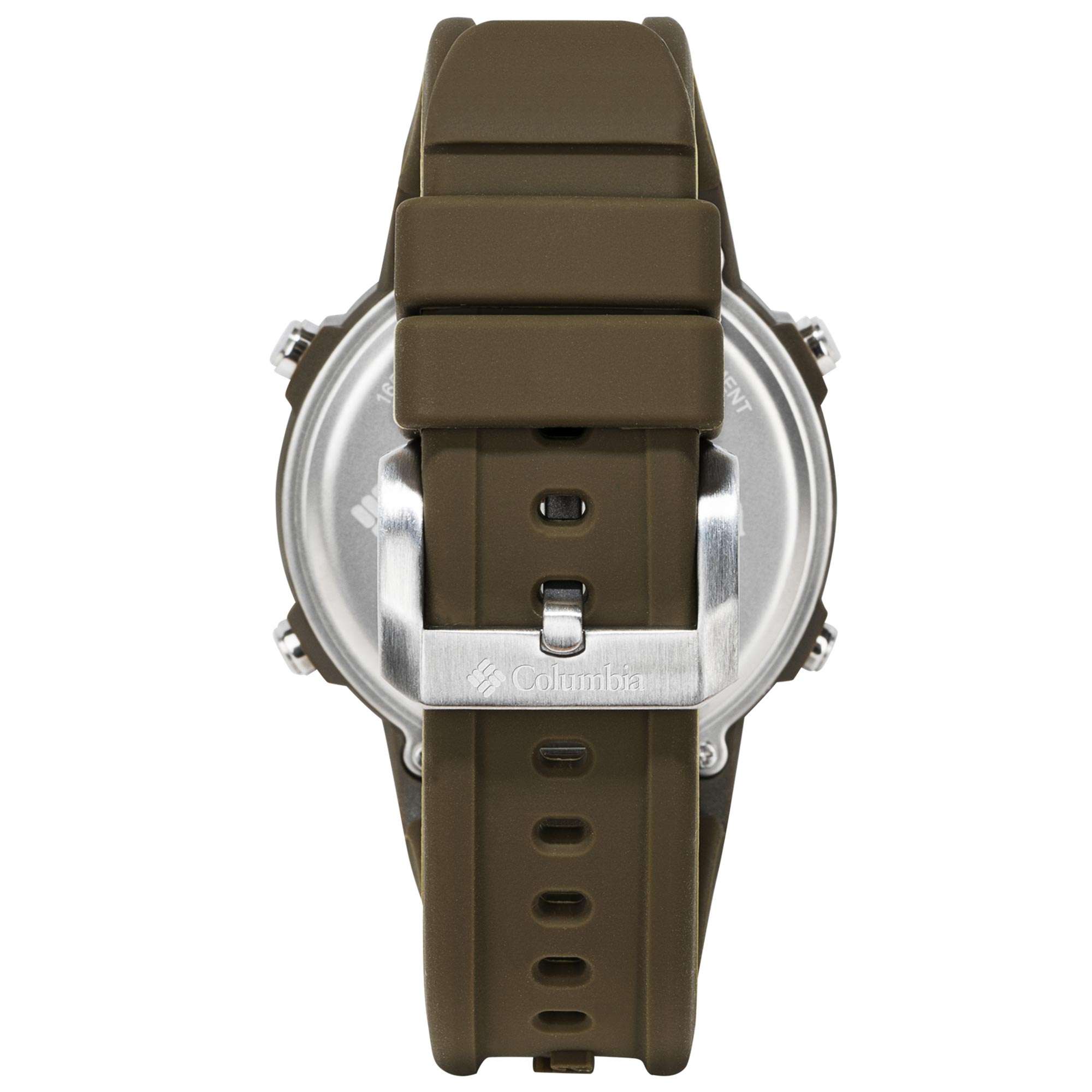 Columbia Exclusive Peak Patrol Quartz Digital Dial Olive Green Strap Men's Watch CSS14-002