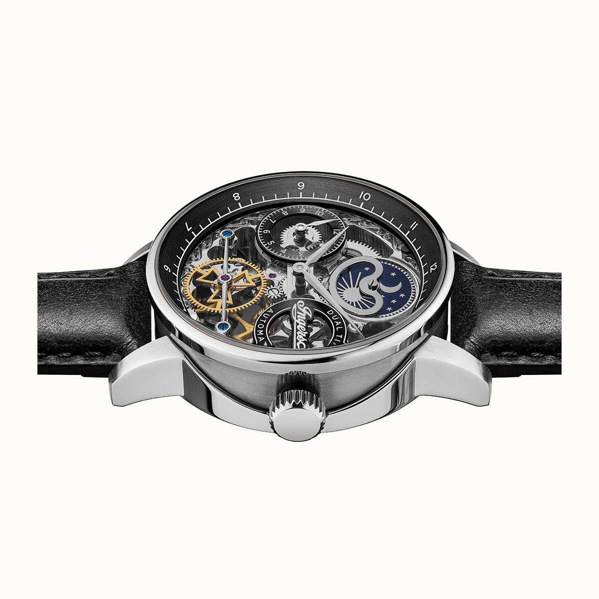 Ingersoll The Jazz Automatic Black Dial Black Leather Strap Men's Watch I07701