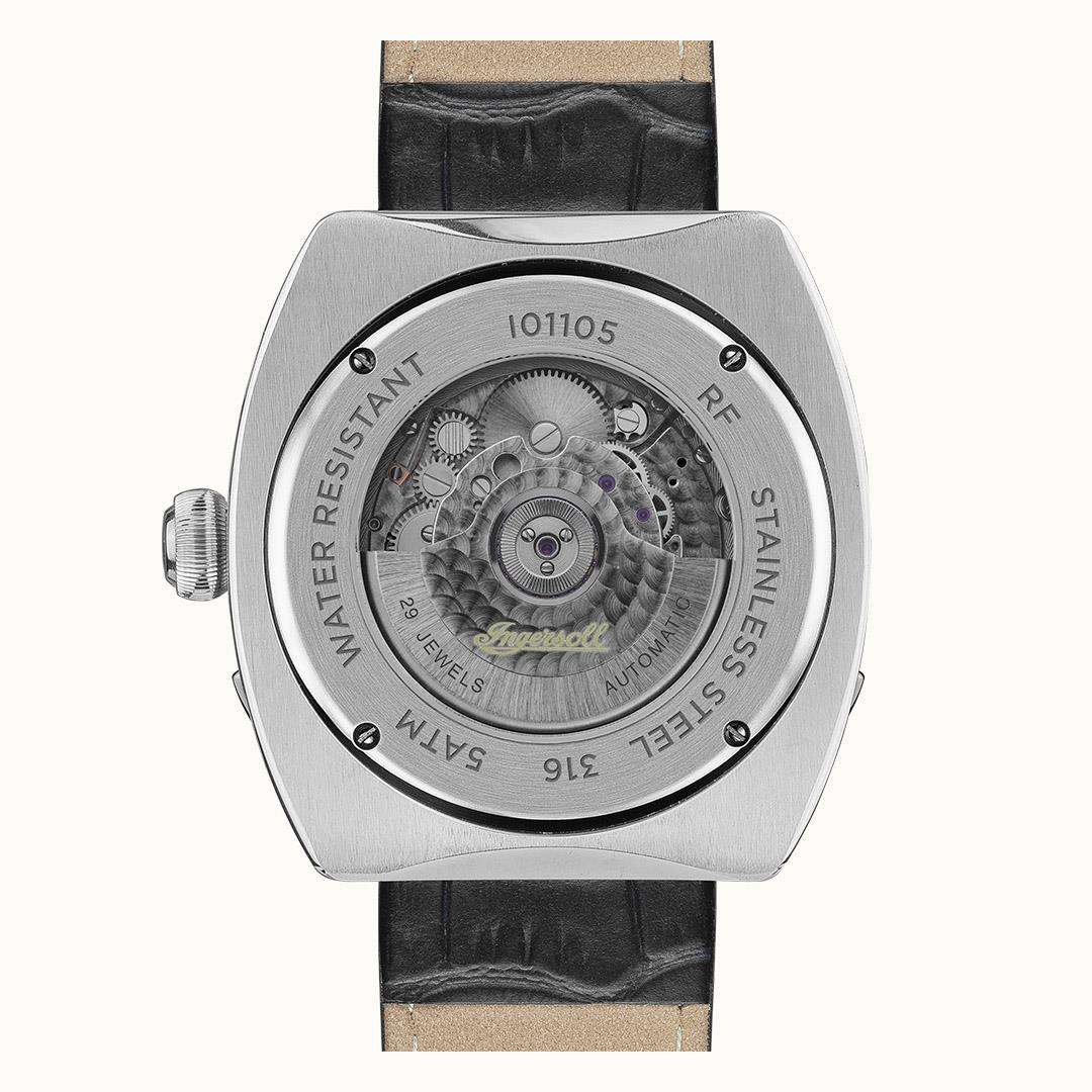 Ingersoll The Michigan Automatic White Dial Black Leather Strap Men's Watch I01105