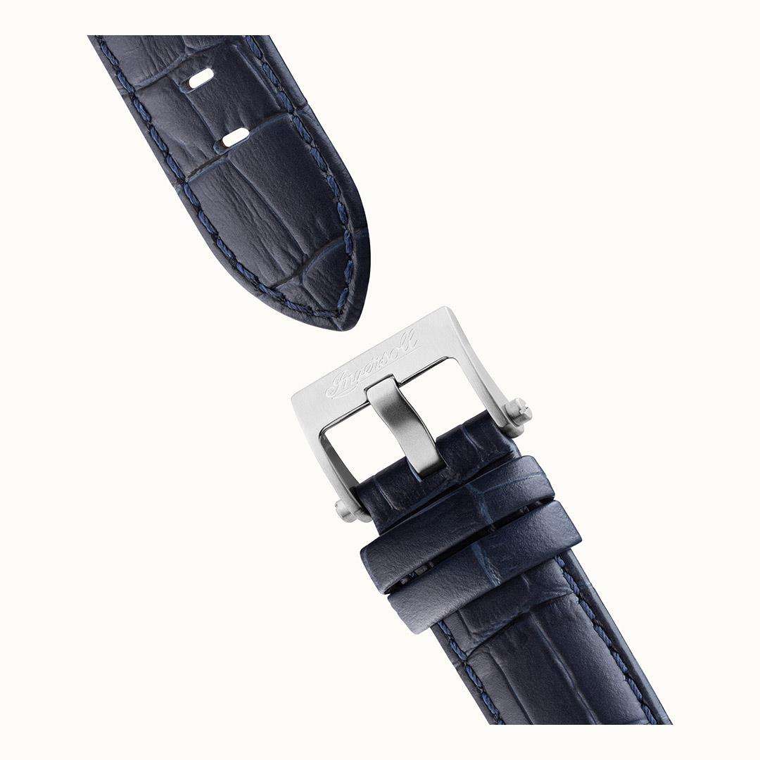 Ingersol The Orville Automatic Navy Blue Leather Strap Blue Dial Men's Watch I09306