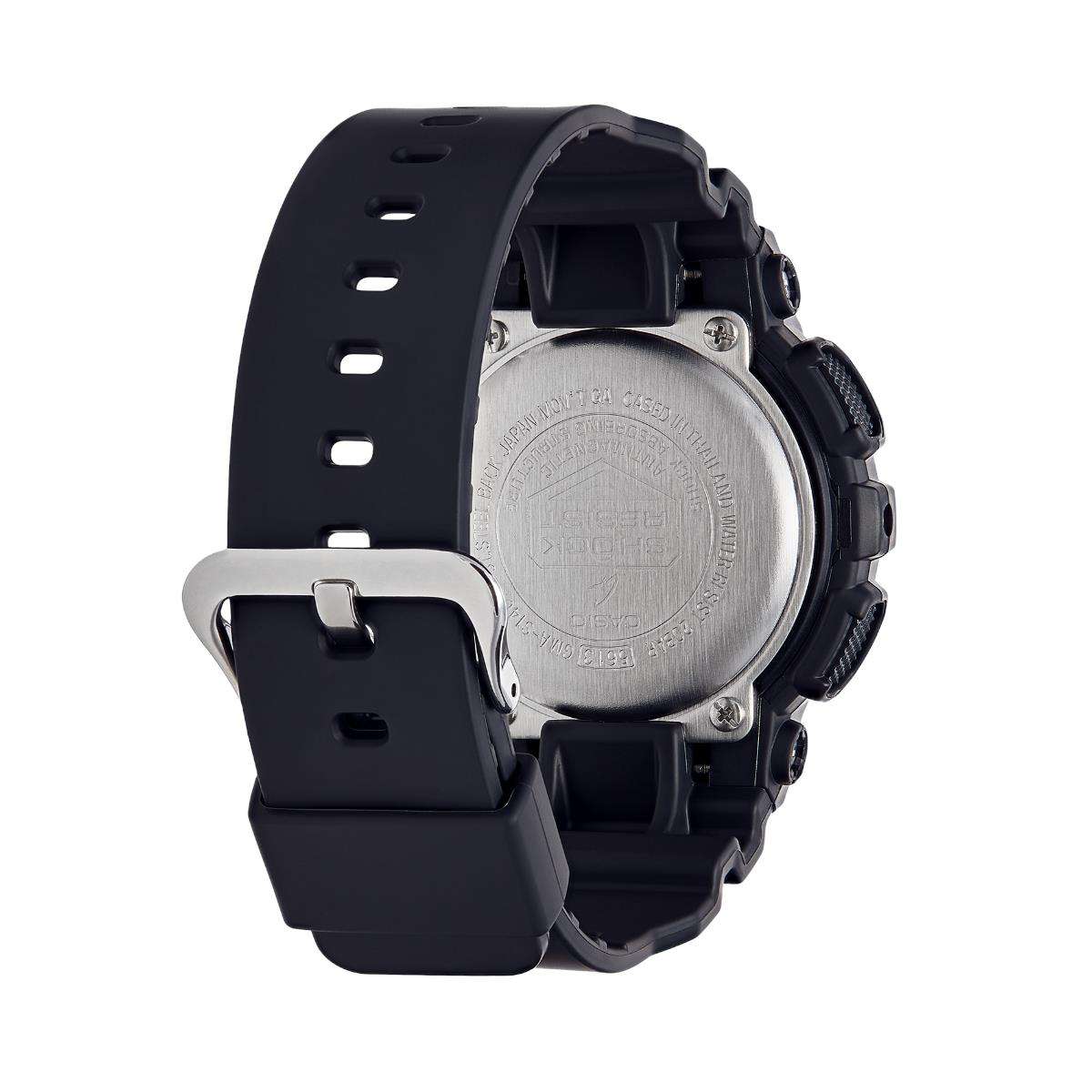 Casio G-Shock Quartz Black Dial Black Silicone Strap Unisex Watch GMA-S140M-1AER