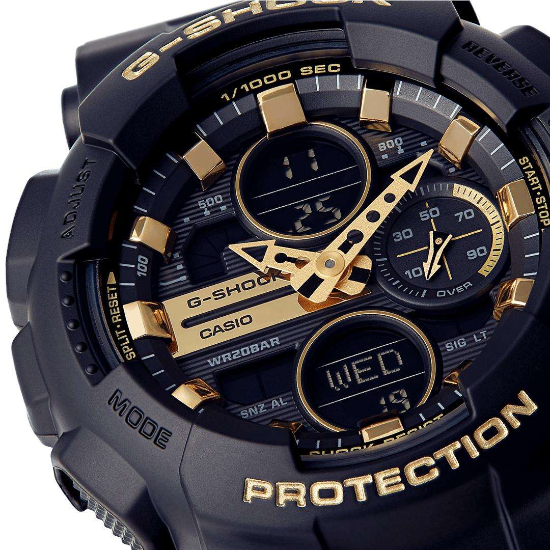 Casio G-Shock Quartz Black Dial Black Silicone Strap Unisex Watch GMA-S140M-1AER