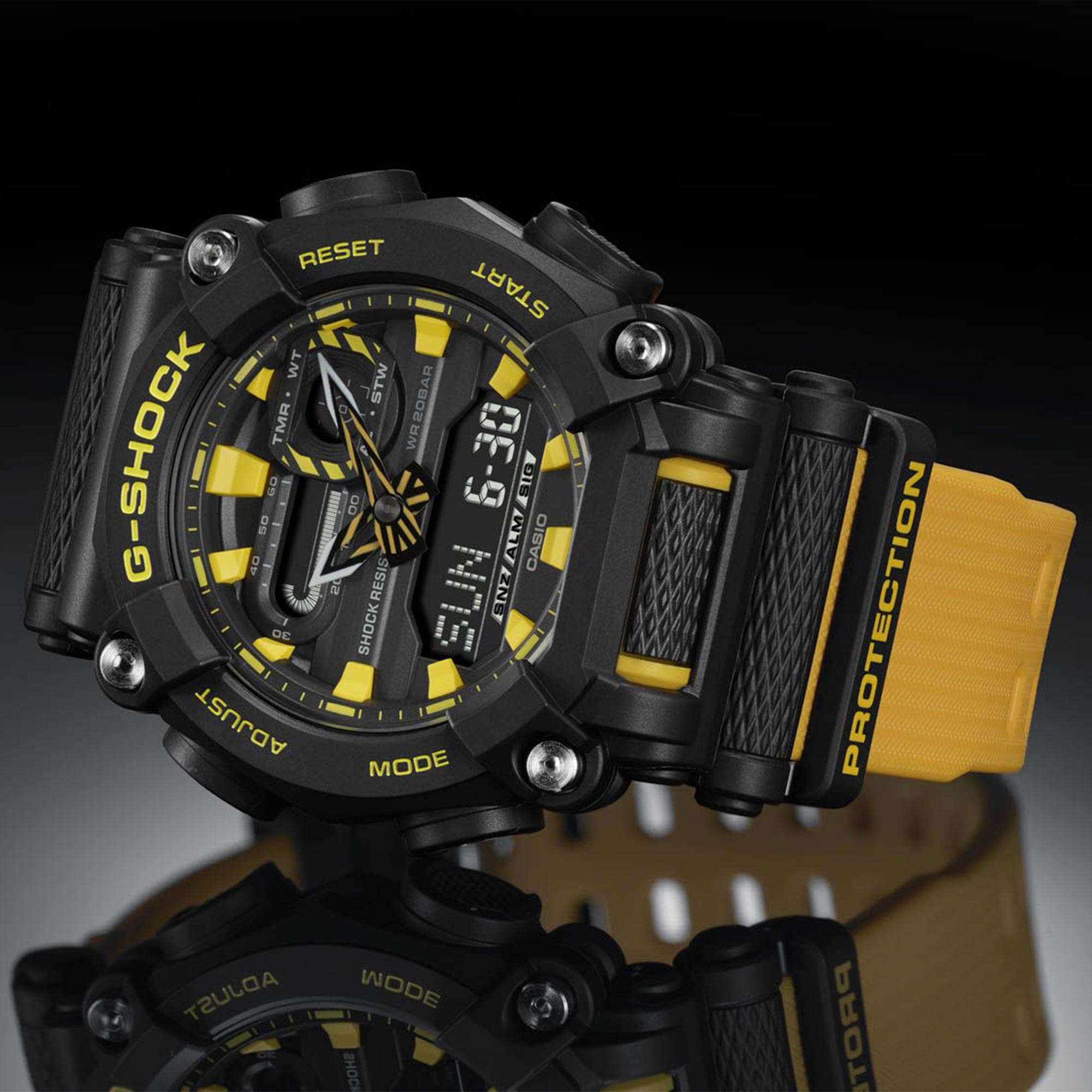 Casio G-Shock Quartz Black Dial Resin Strap Mens Watch GA-900A-1A9ER