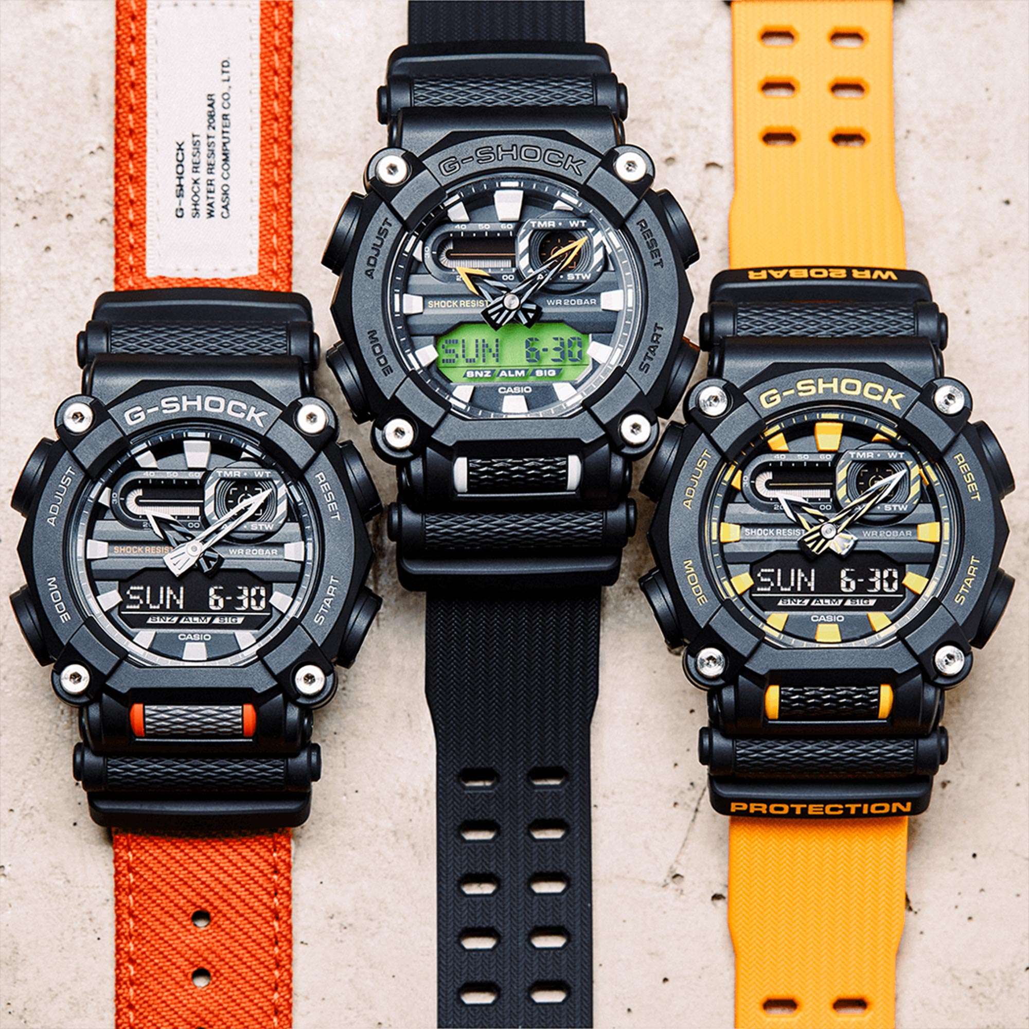 Casio G-Shock Quartz Black Dial Resin Strap Mens Watch GA-900A-1A9ER