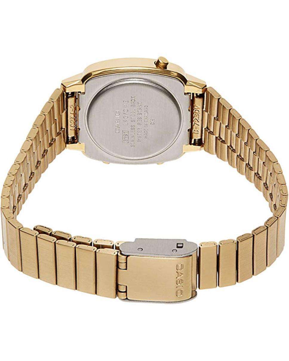 Casio Collection Classic Quartz Gold Dial Stainless Steel Strap Ladies Watch LA670WEGA-9EF