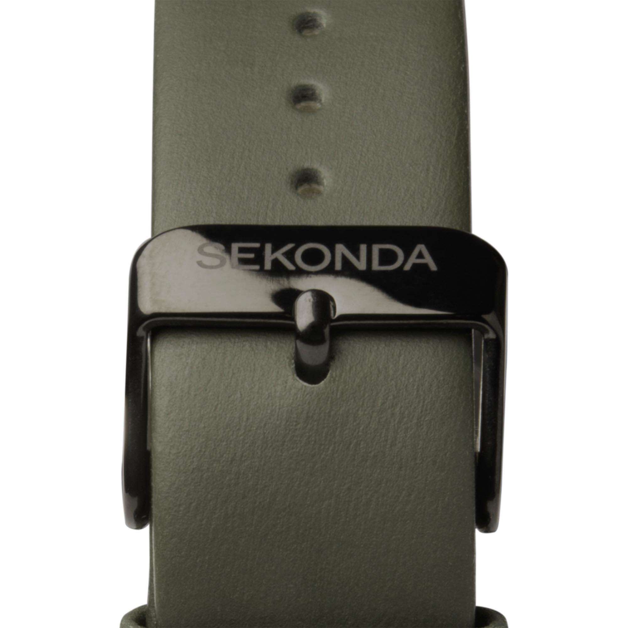 Sekonda Airborne Quartz Black Dial Green Strap Men's Watch 1990