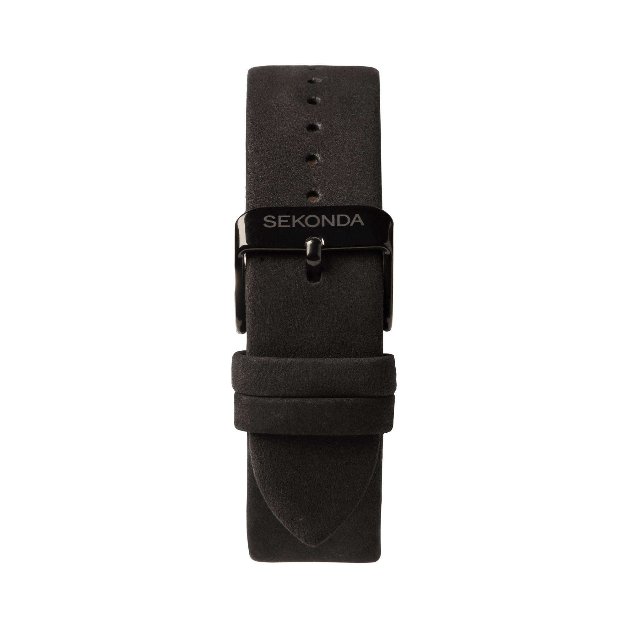 Sekonda Airborne Quartz Black Dial Black Strap Men's Watch 1995