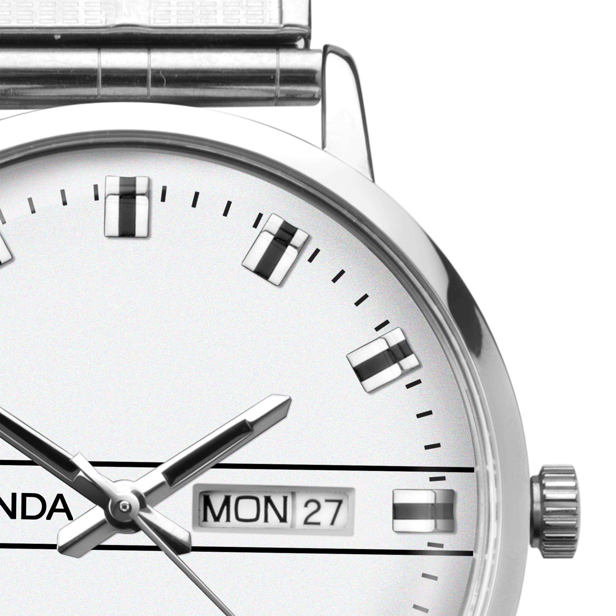 Sekonda Classic Quartz White Dial Stainless Steel Bracelet Unisex Watch 1951