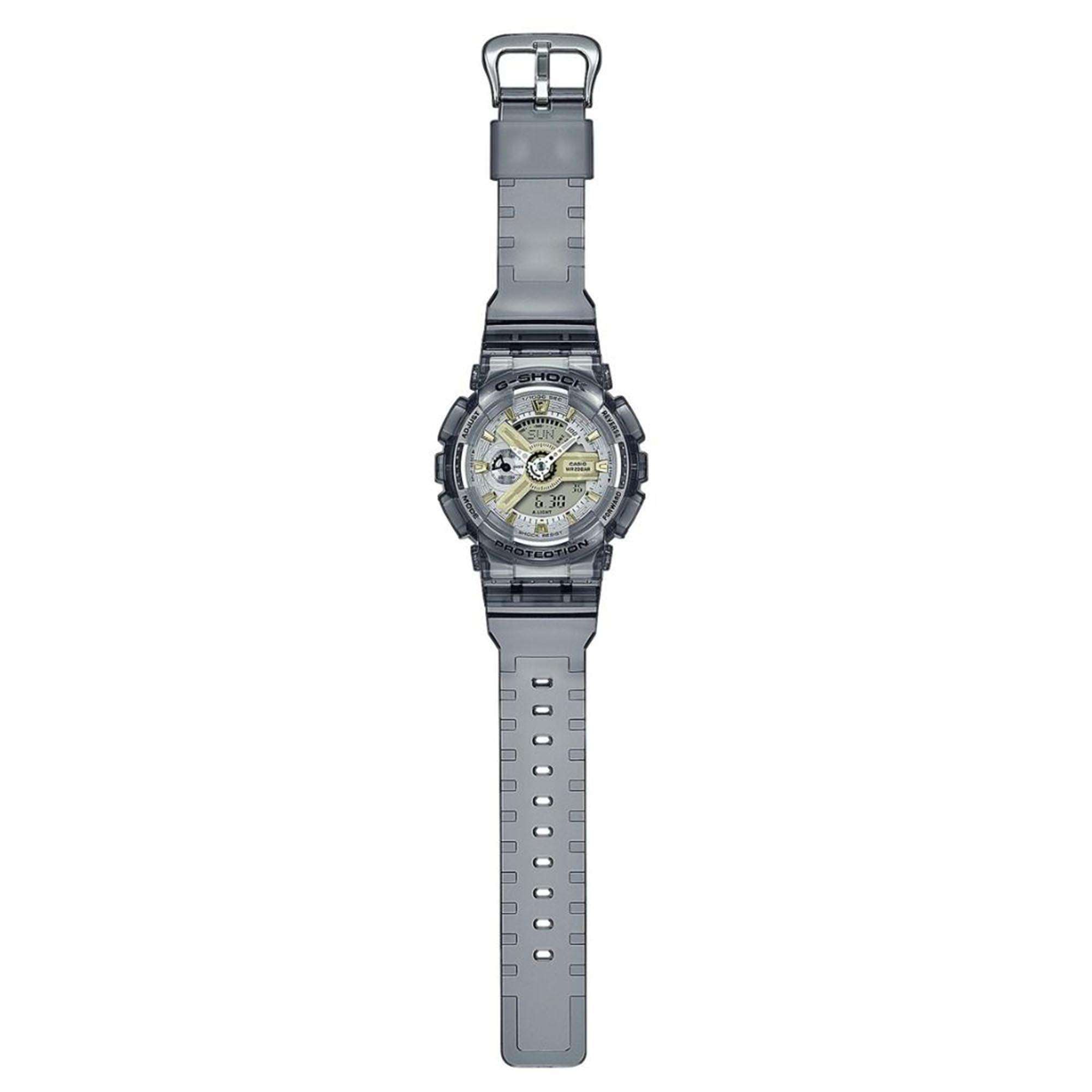 Casio G-Shock Quartz Transparent Silicone Strap Watch GMA-S110GS-8AER