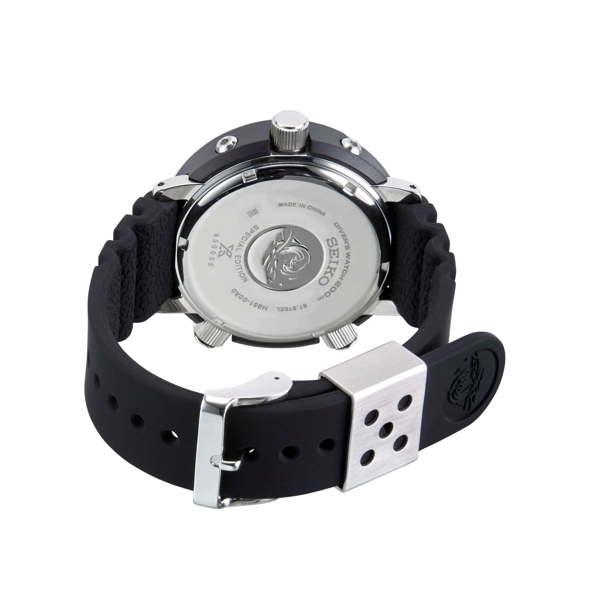 Seiko Prospex 'Arnie' PADI Predator 'Pepsi' 'Tuna' Solar Black Dial Silicone Strap Diver's Men's Watch SNJ027P1