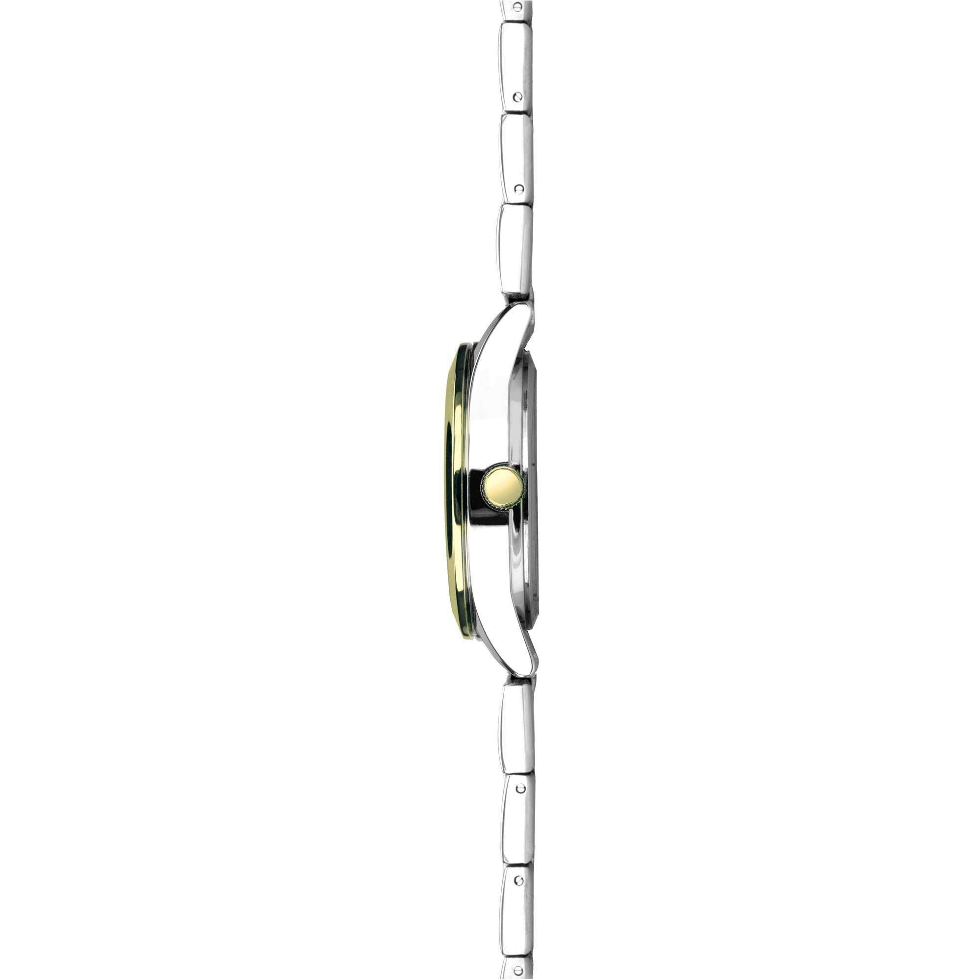 Sekonda Classic Colour Pop Quartz Black Dial Two Tone Stainless Steel Bracelet Ladies Watch 40429