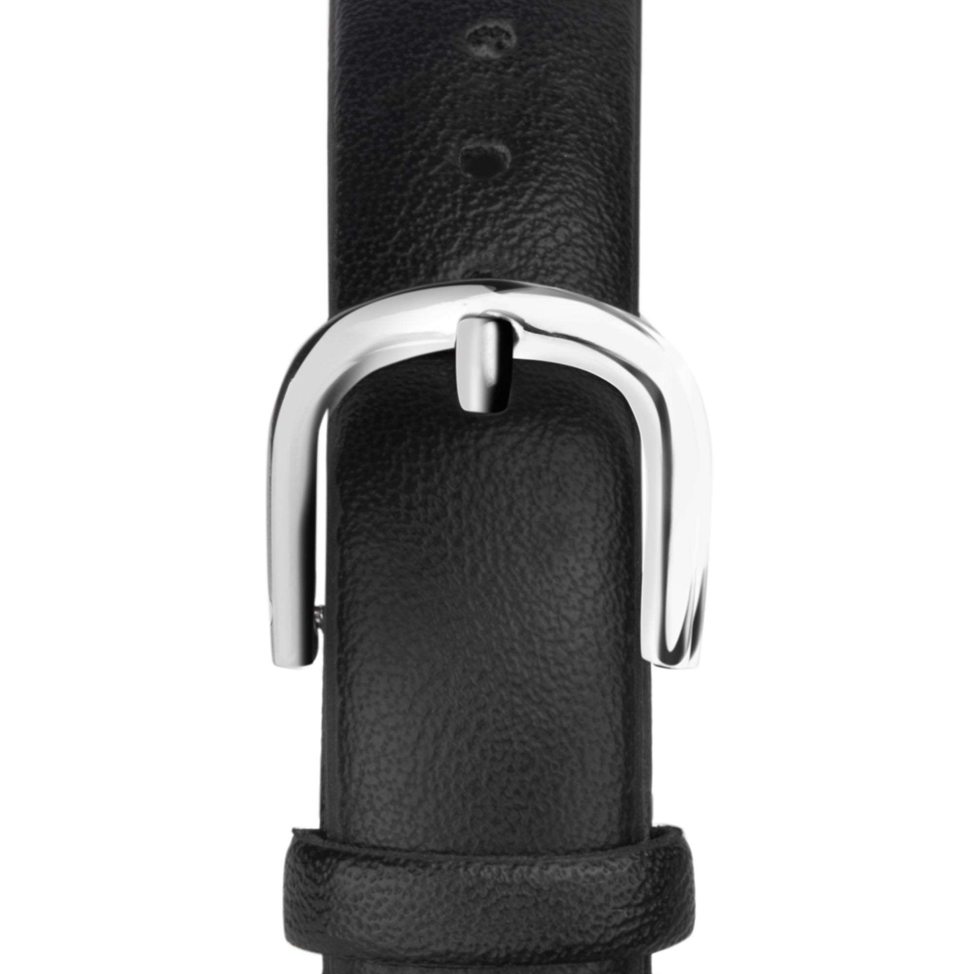 Sekonda Classic Quartz White Dial Black Leather Strap Ladies Watch 40090